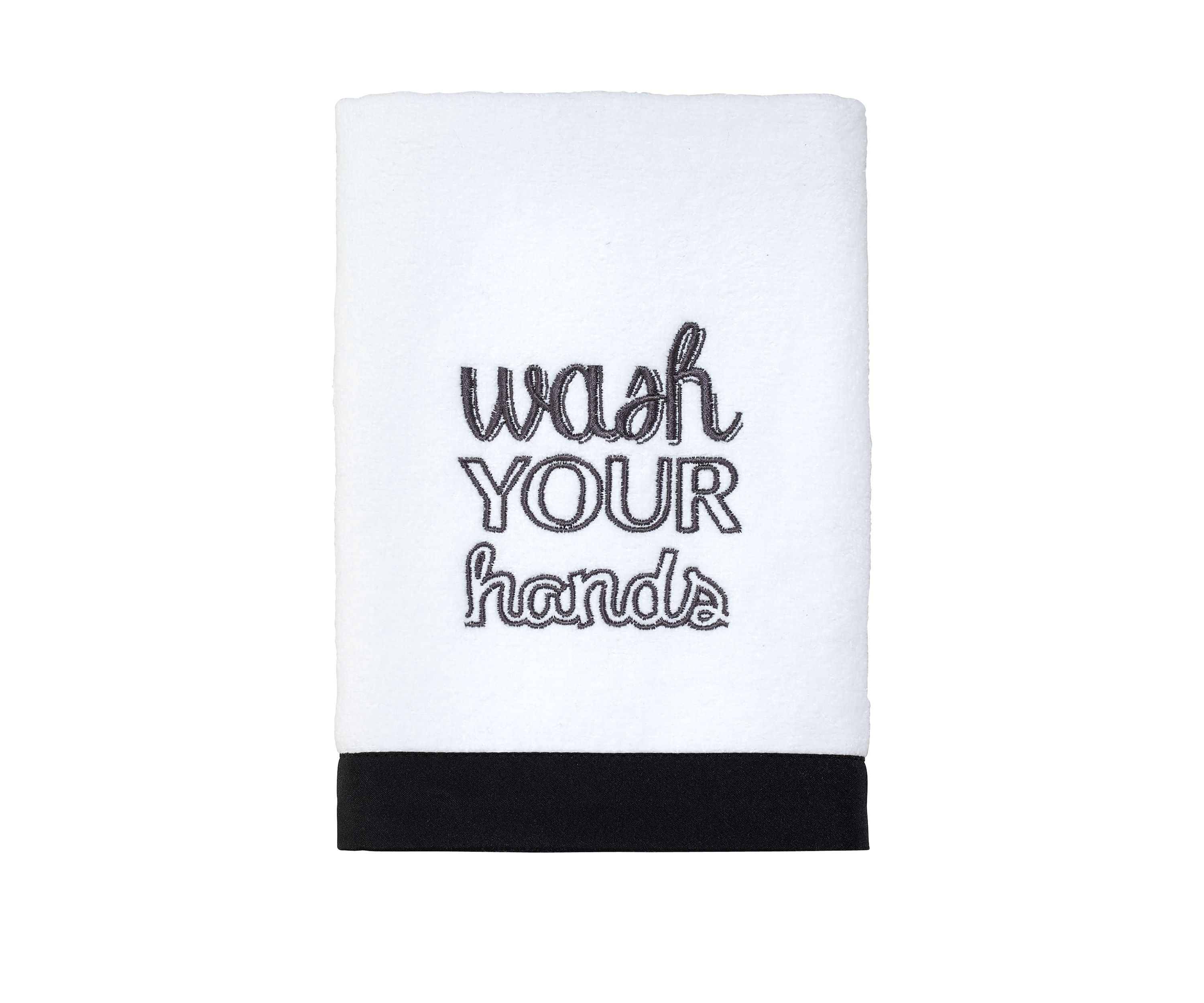 Chalk it Up White Hand Towel