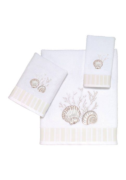 Avanti Destin White 3-Piece Towel Set