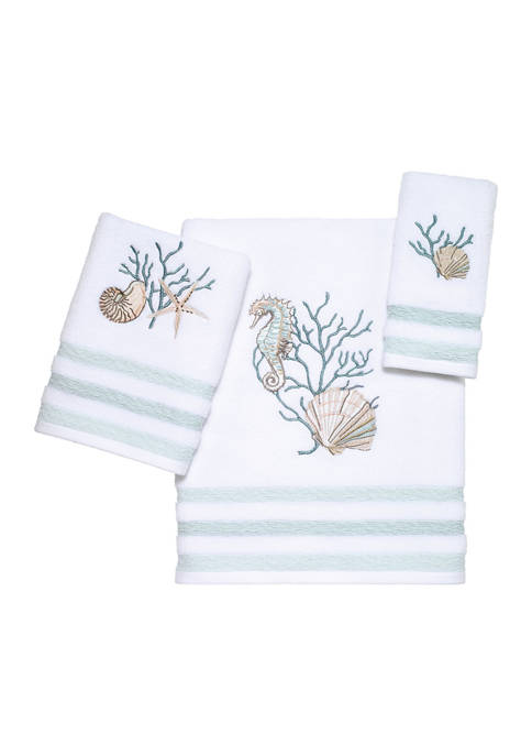 Avanti Coastal Terrazzo White 3-Piece Decorative Towel Set