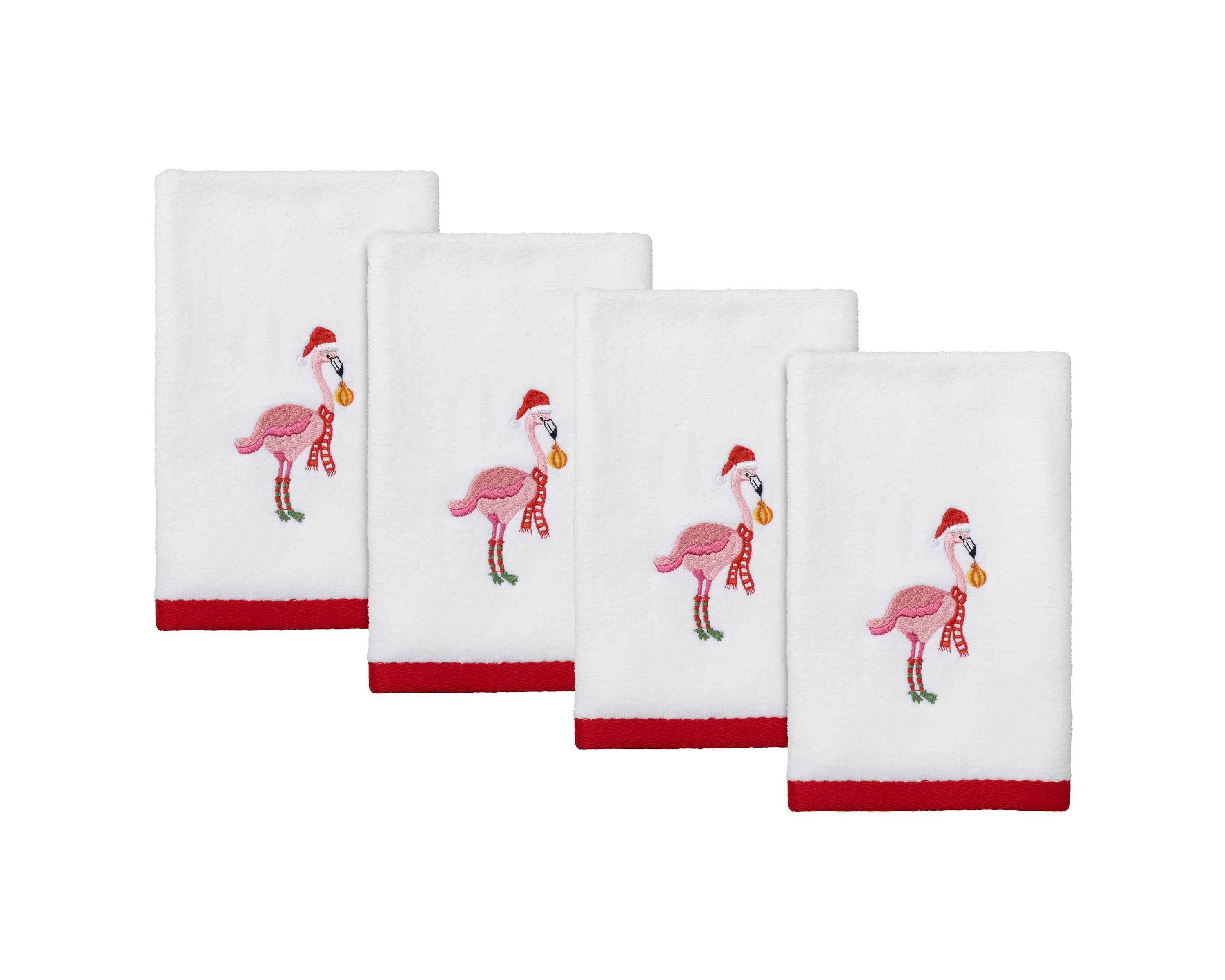 Flamingo Jingle 4-pc. Fingertip Towel