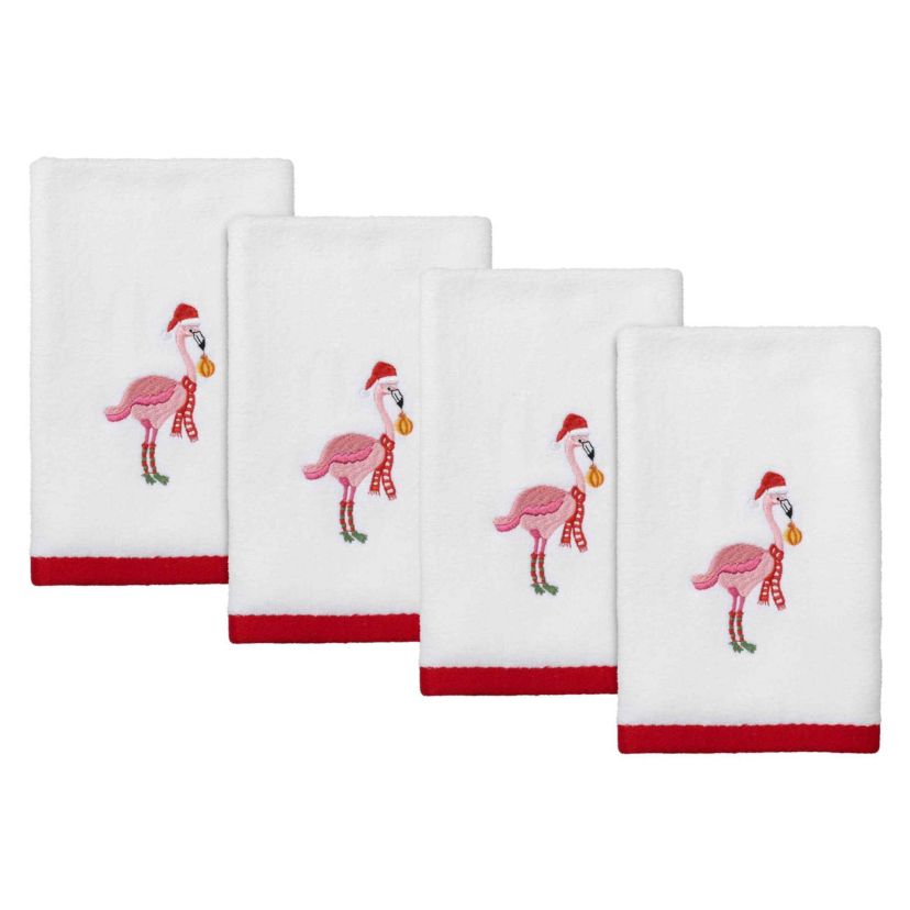 Flamingo Jingle 4-pc. Fingertip Towel