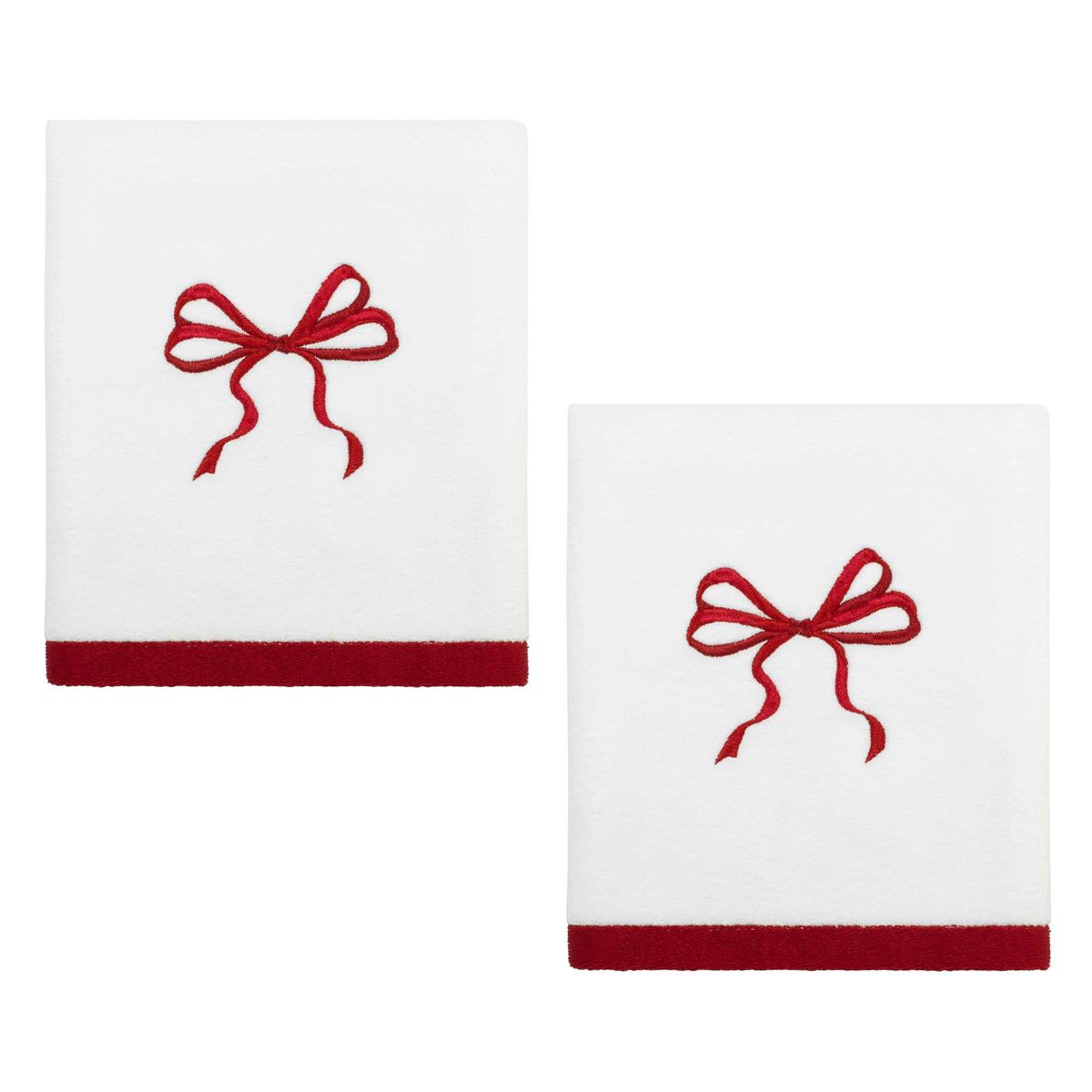 Christmas Bows Hand Towel - Set of 2
