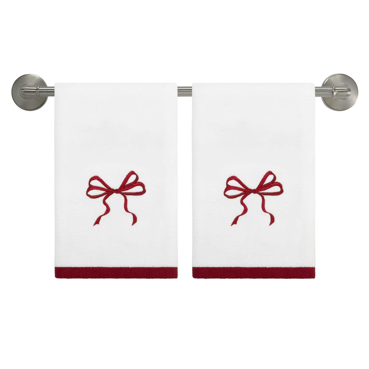 Christmas Bows Hand Towel - Set of 2