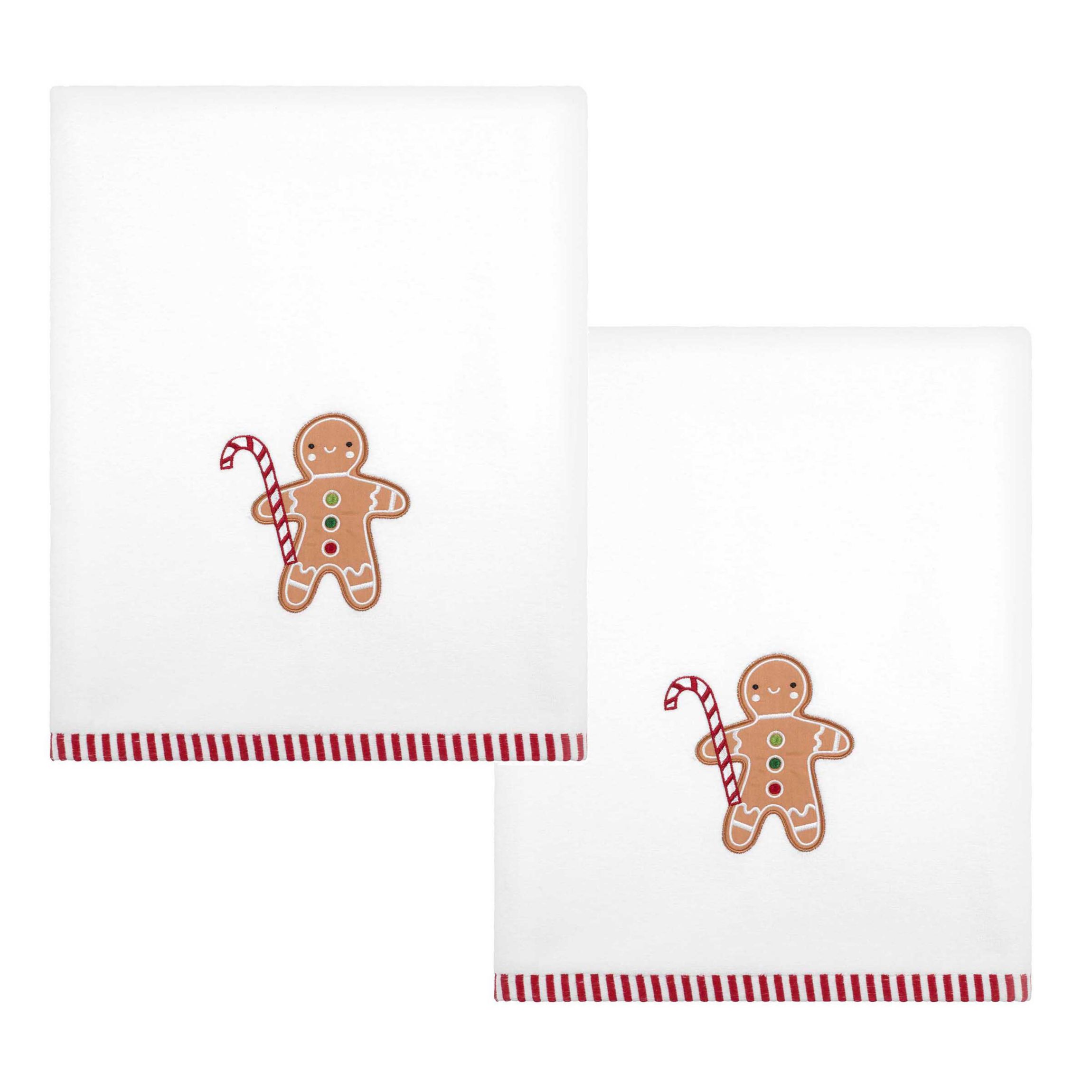 Gingerbread Man Bath Towel - Set of 2