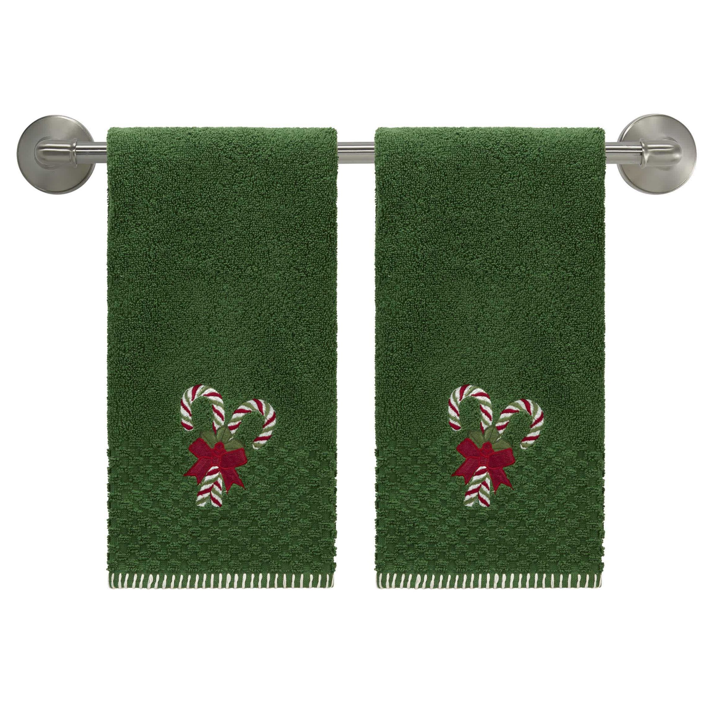 Candy Cane 2-Pack Hand Towel Set