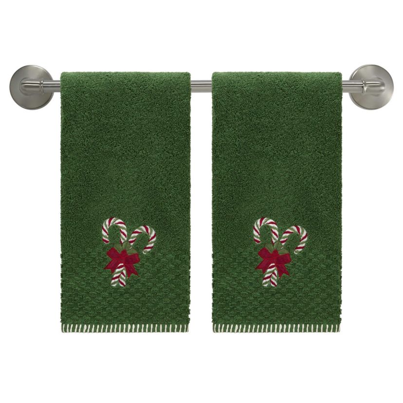 Candy Cane 2-Pack Hand Towel Set