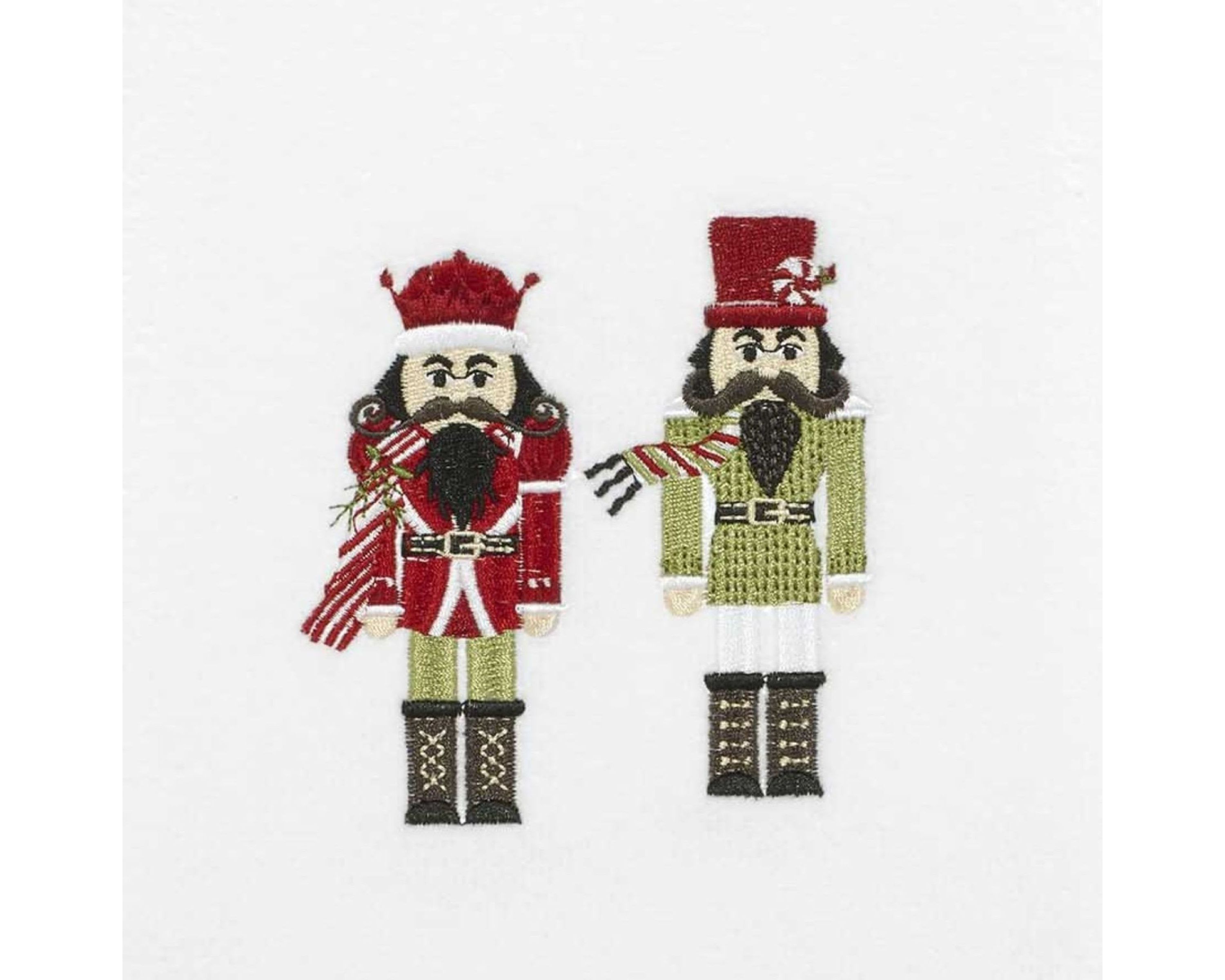 Peppermint Nutcracker Hand Towel - Set of 2