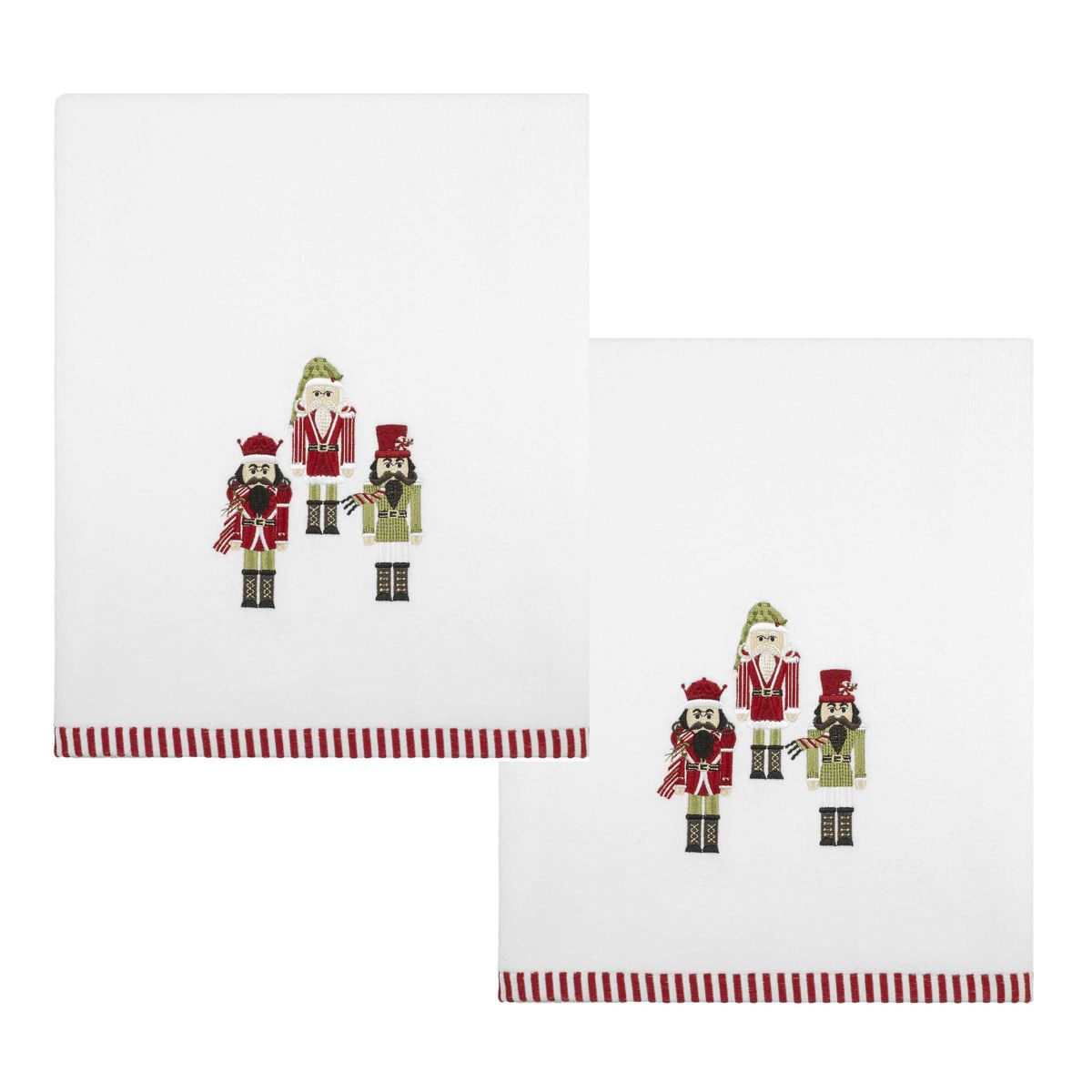 Peppermint Nutcracker Bath Towel - Set of 2