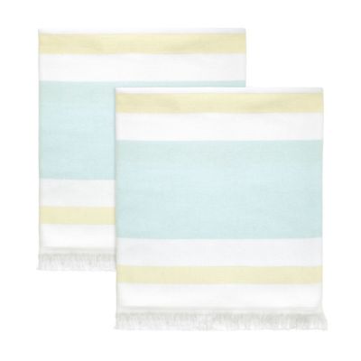 IZOD Clubhouse Stripe Aqua 2pc. Bath Towel