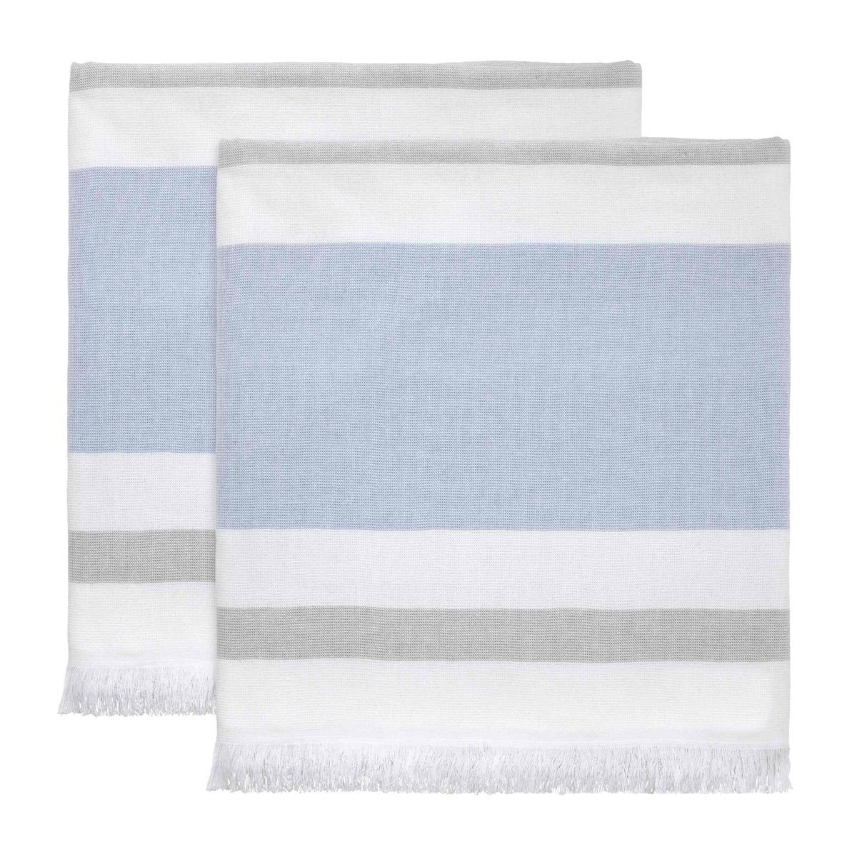Clubhouse Stripe Blue 2pc. Bath Towel