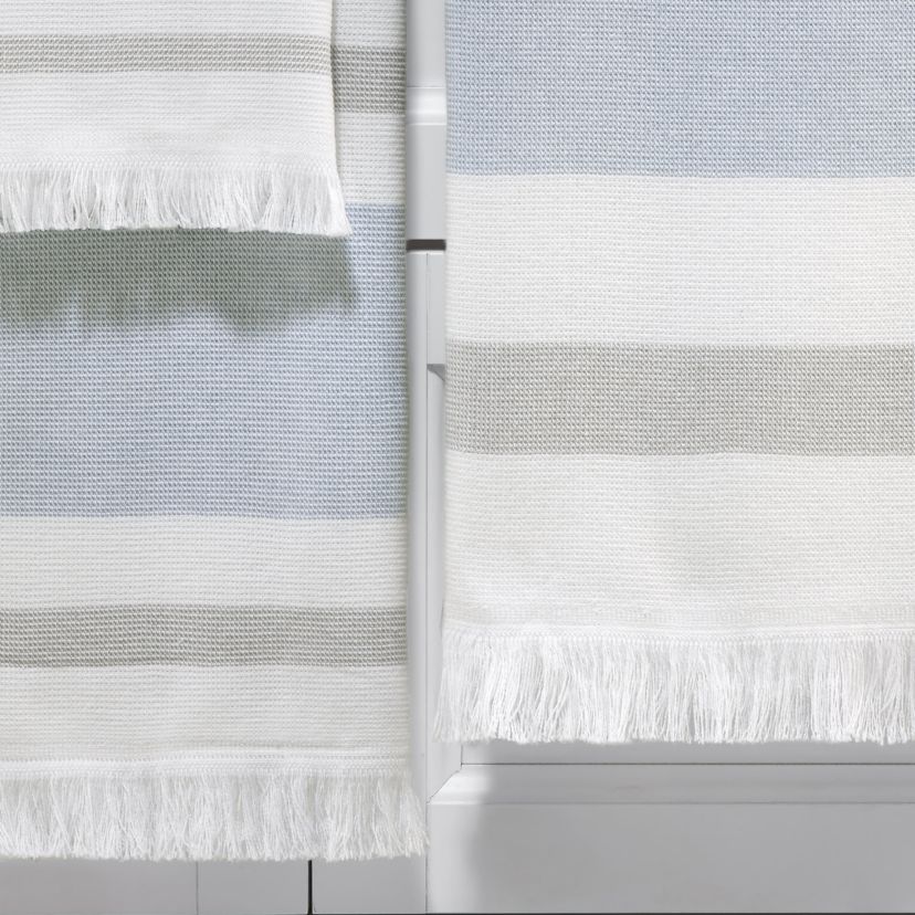 Clubhouse Stripe Blue 3pc. Towel Set