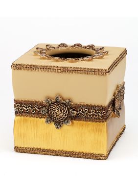 Gold Color Endam Model Tissue Box –