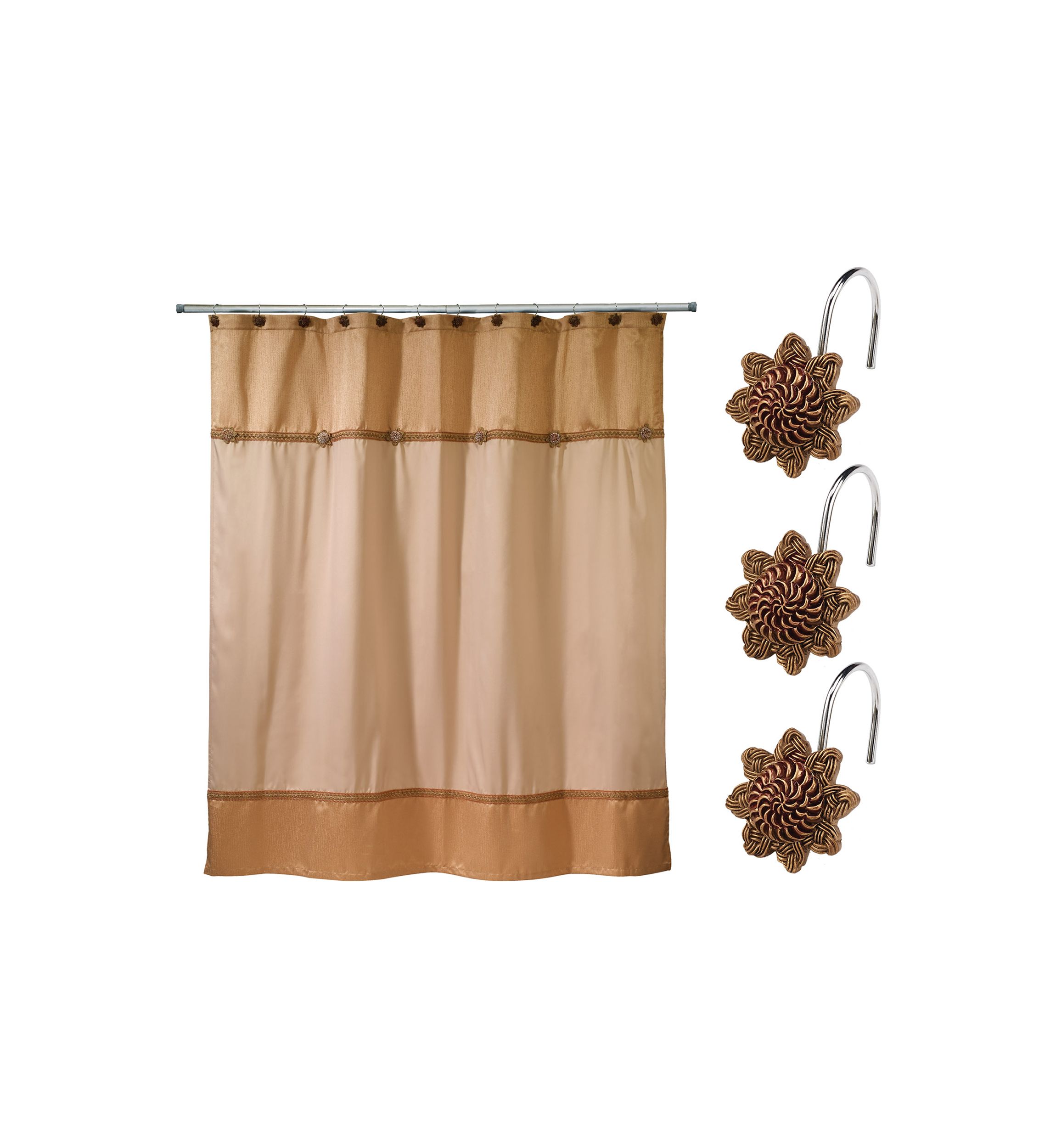Braided Medallion Shower Curtain Hooks