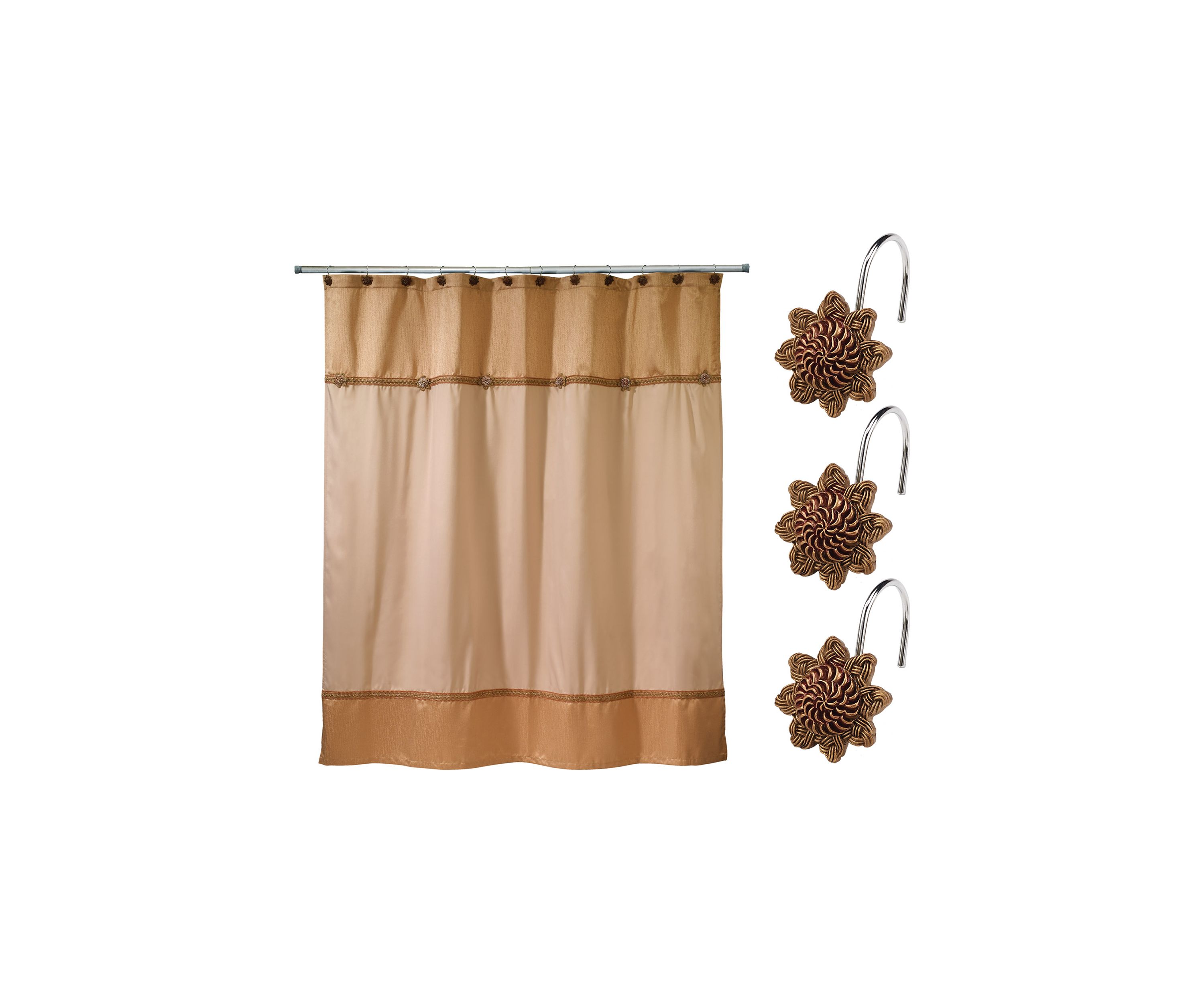 Braided Medallion Shower Curtain Hooks