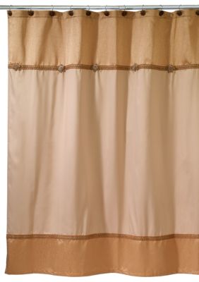 Avanti Braided Medallion Gold Shower Curtain Belk