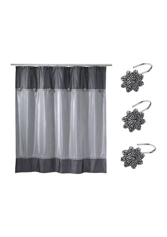 Avanti Braided Medallion Shower Curtain, Avanti Shower Curtain Set