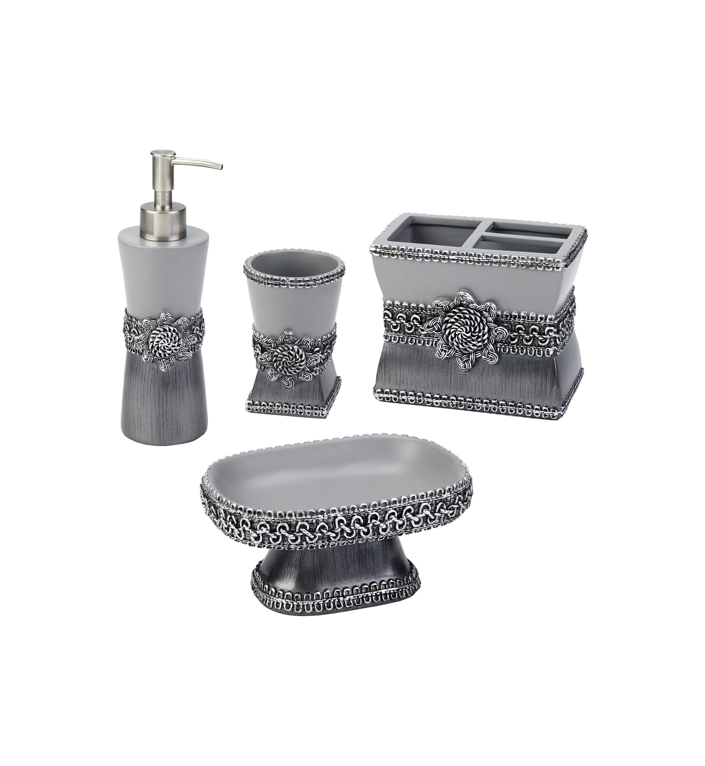Braided Medallion Bath Accessories Set