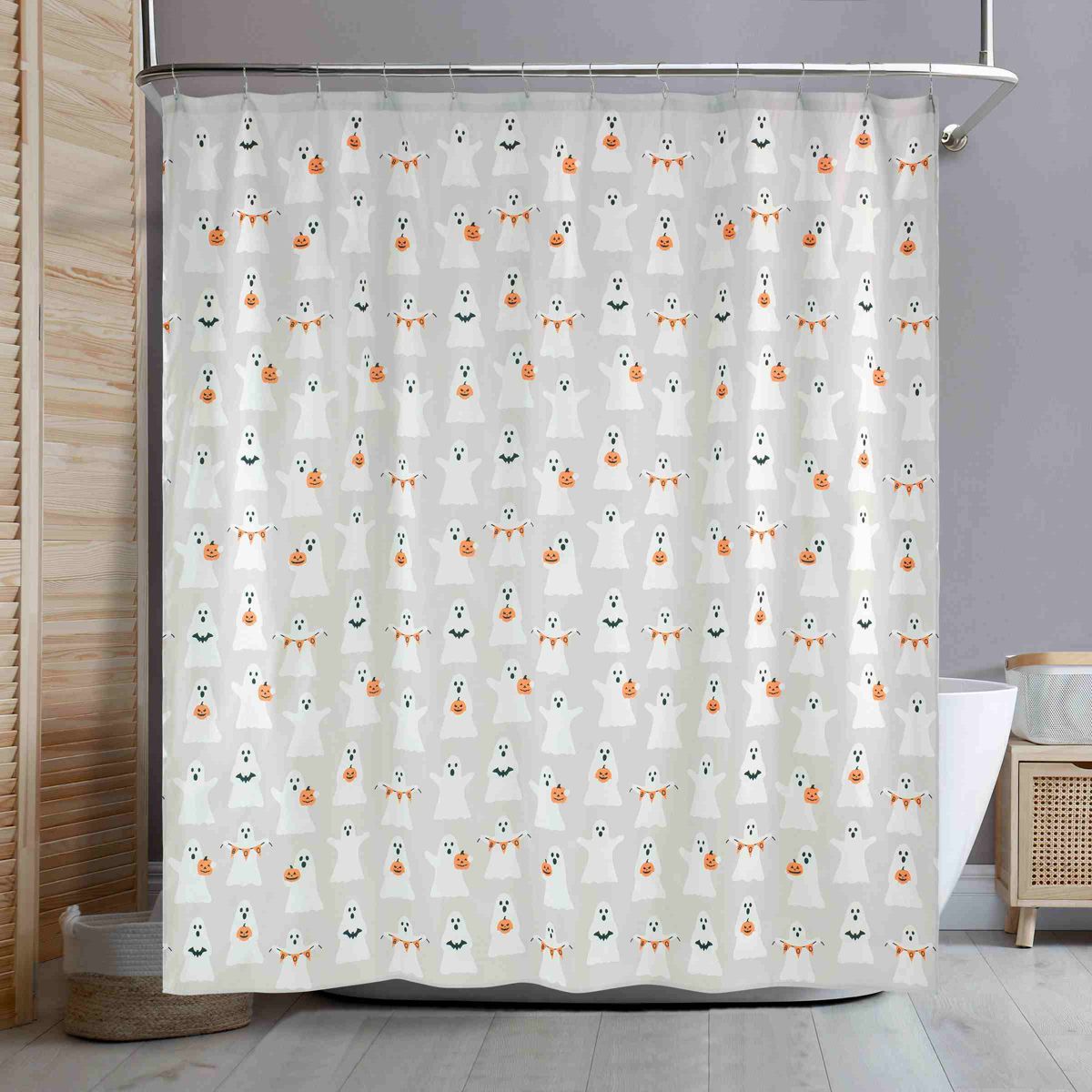 Ghost Boo Shower Curtain