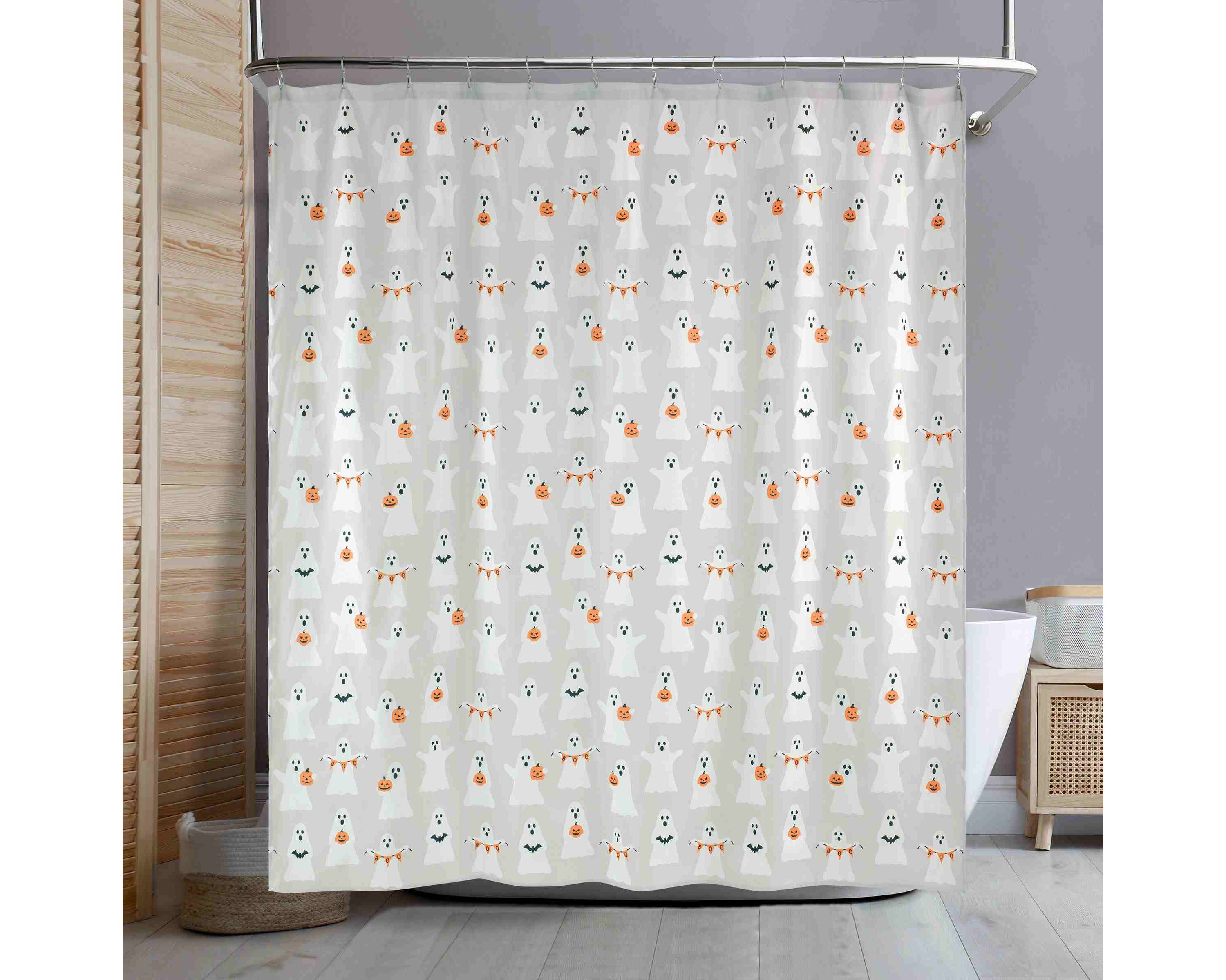 Ghost Boo Shower Curtain