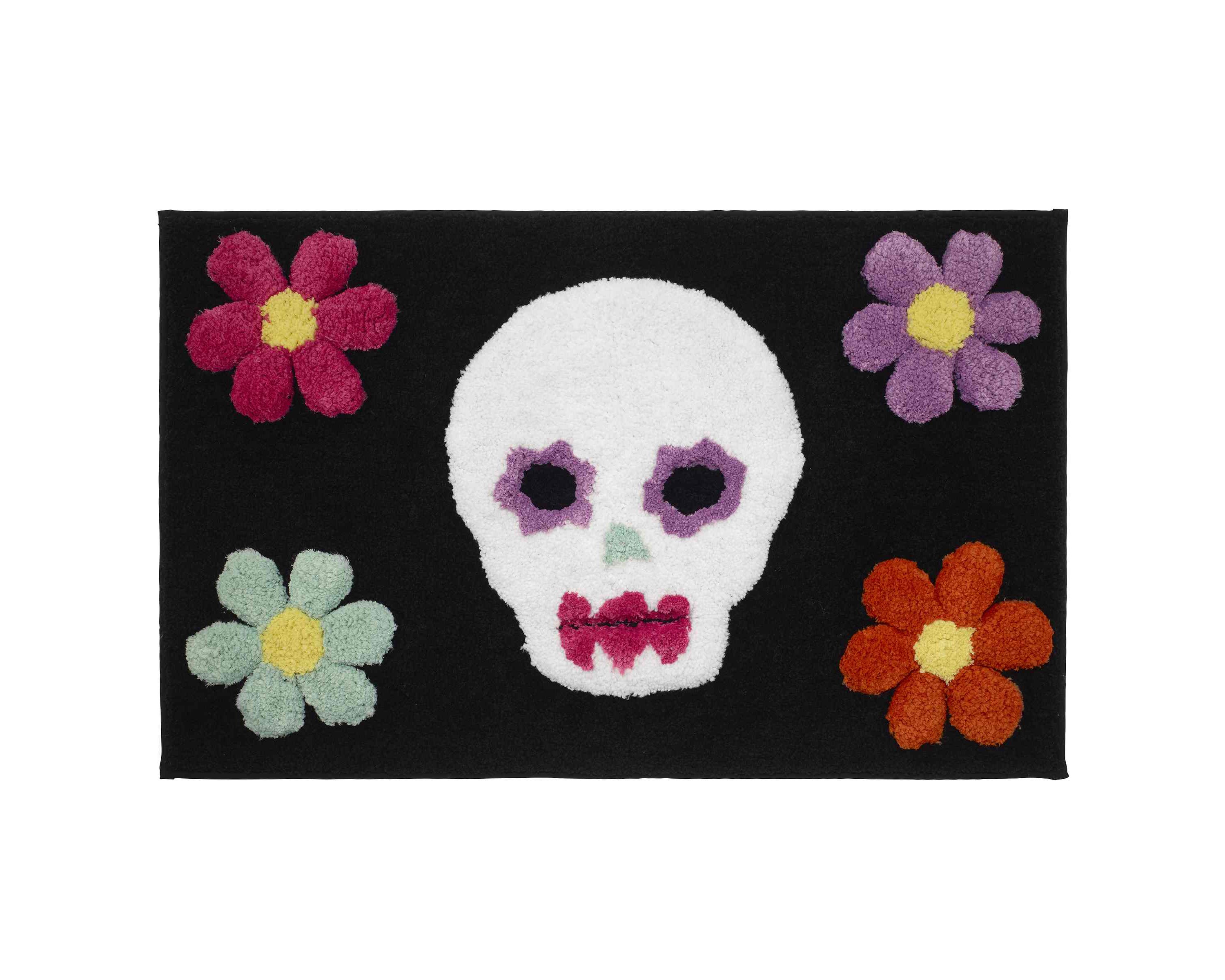 Sugar Skull Bath Rug