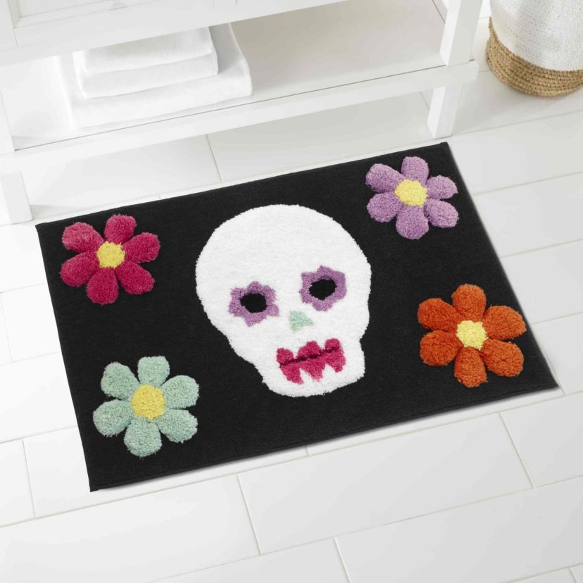 Sugar Skull Bath Rug