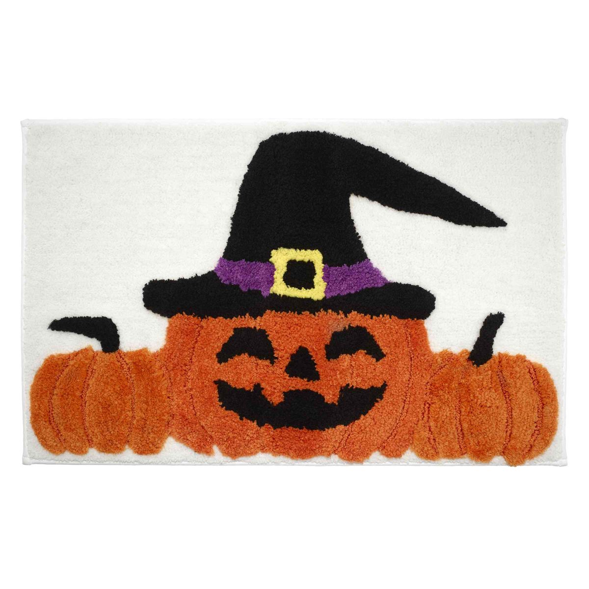 Pumpkin Witch Hat Bath Rug