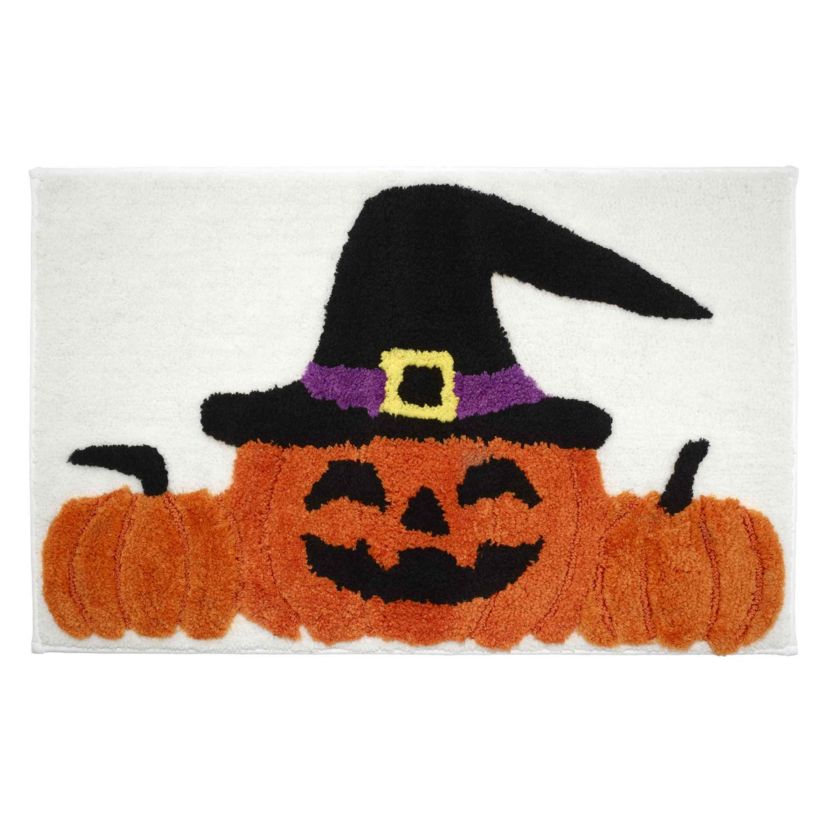 Pumpkin Witch Hat Bath Rug