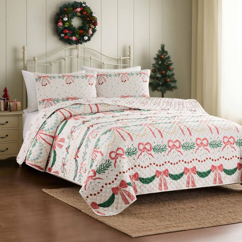 Bows & Branches Twin Quilt Set