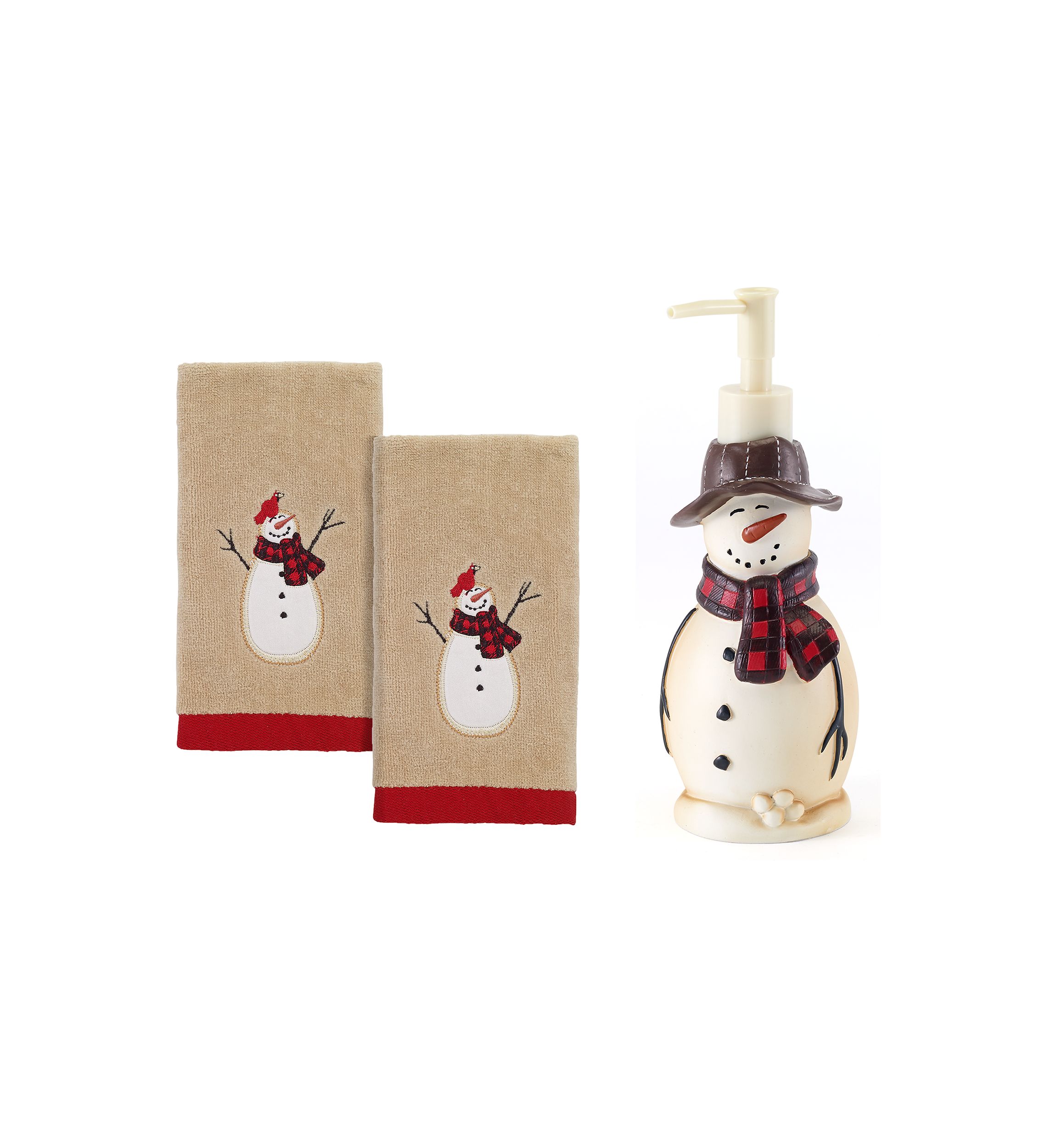 Snowmen Gathering Lotion Pump and 2 Fingertip