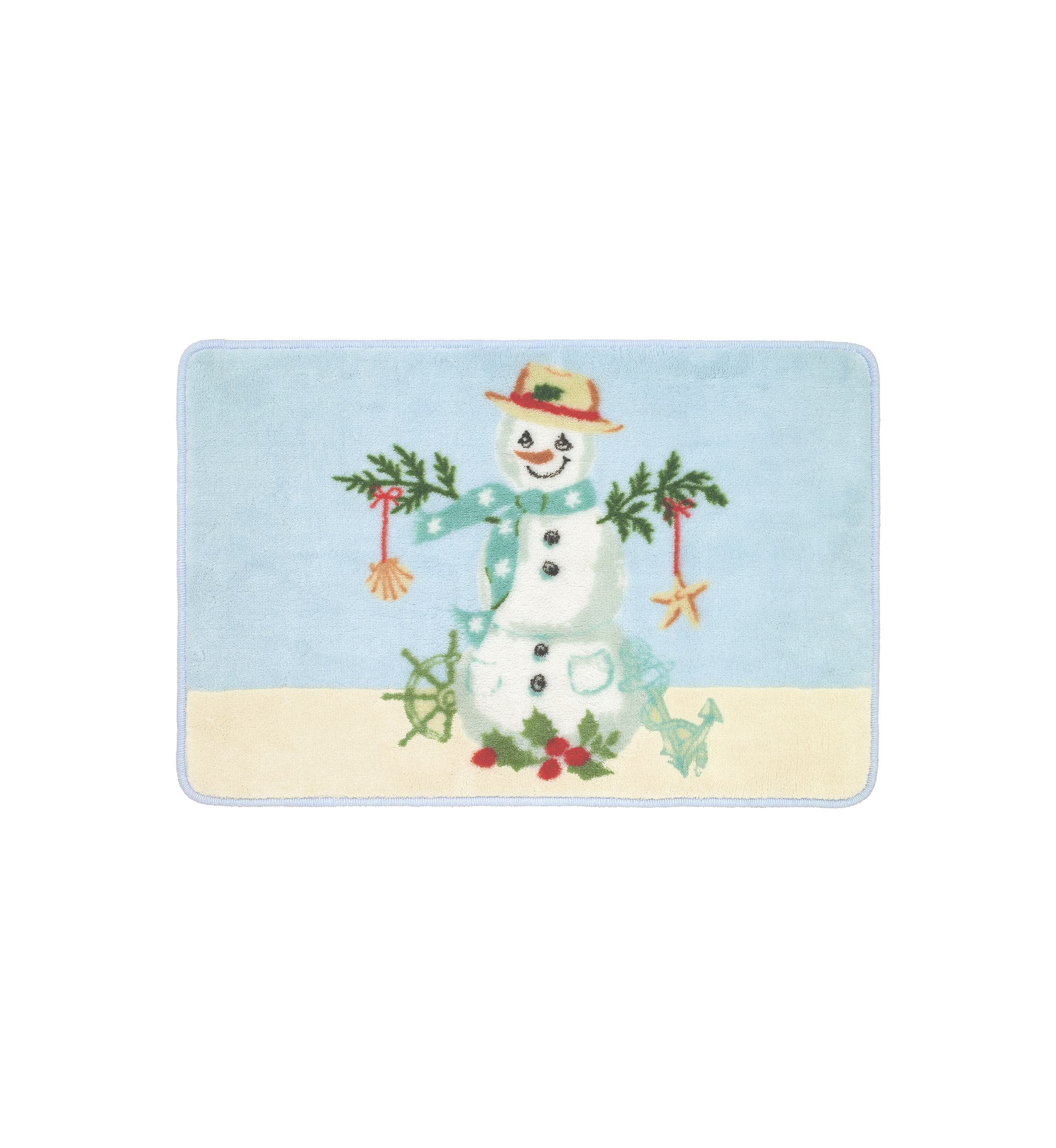 Coastal Snowman Rug