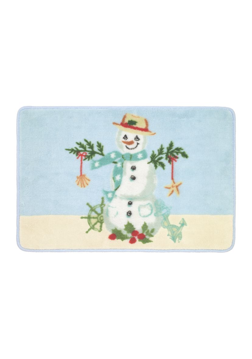 Coastal Snowman Rug
