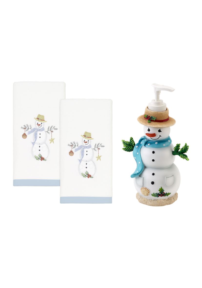 Coastal Snowman LP/2 Fingertip Towels