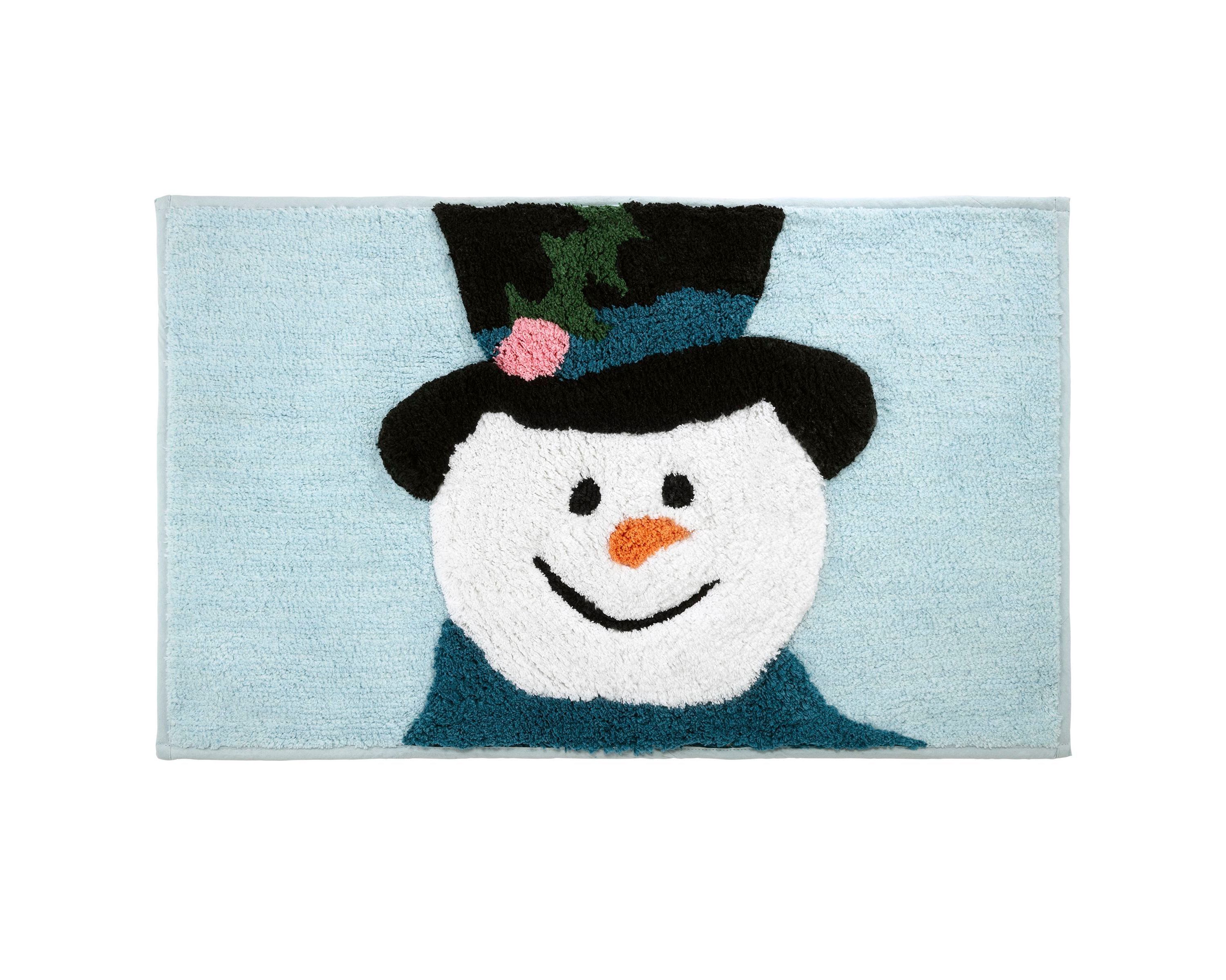 Blue Snowman Rug