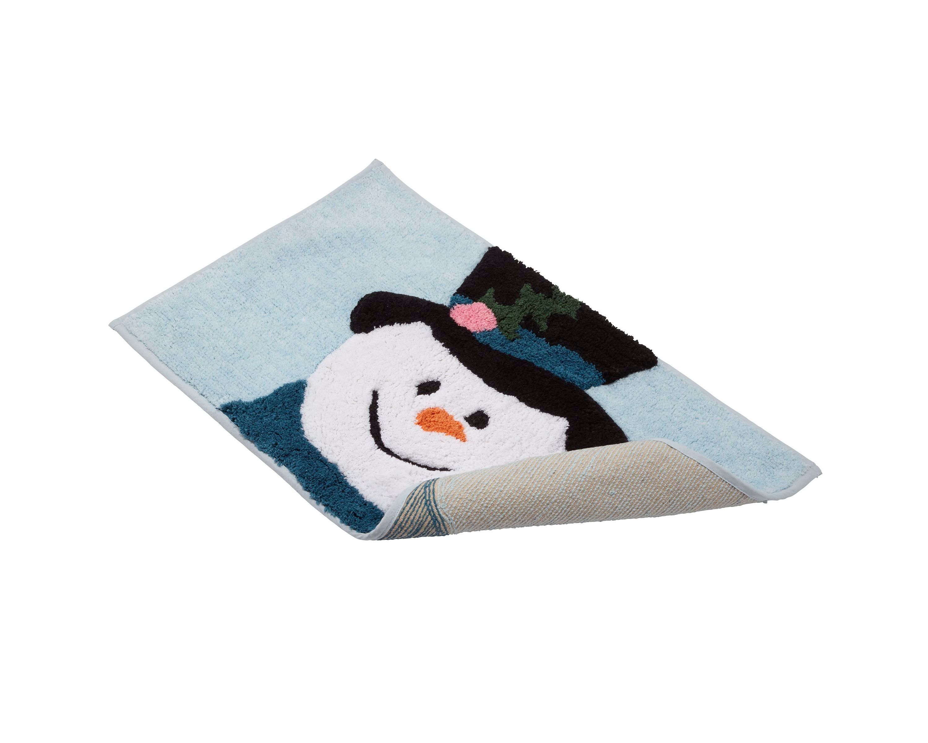 Blue Snowman Rug