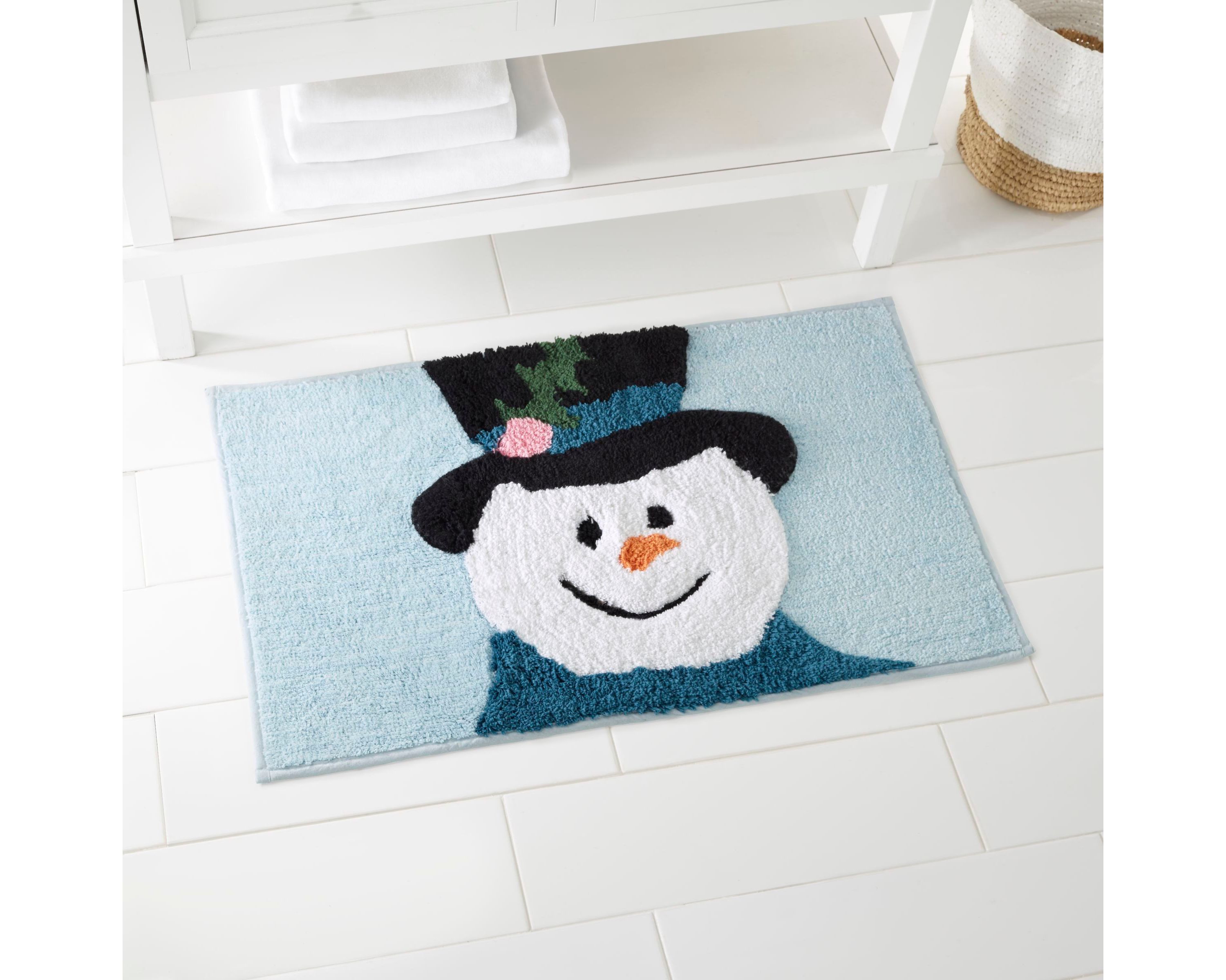 Blue Snowman Rug