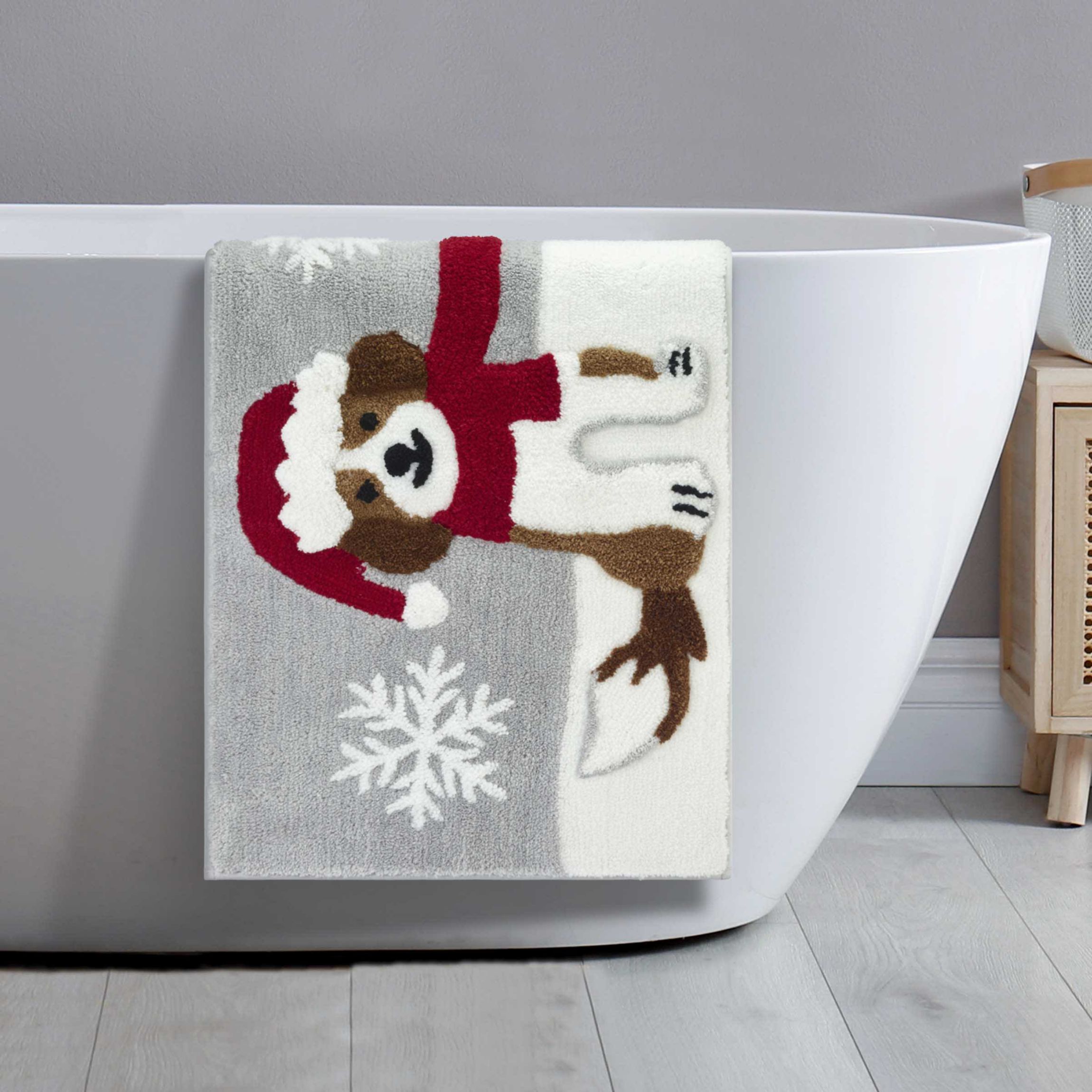 Puppy Santa Rug