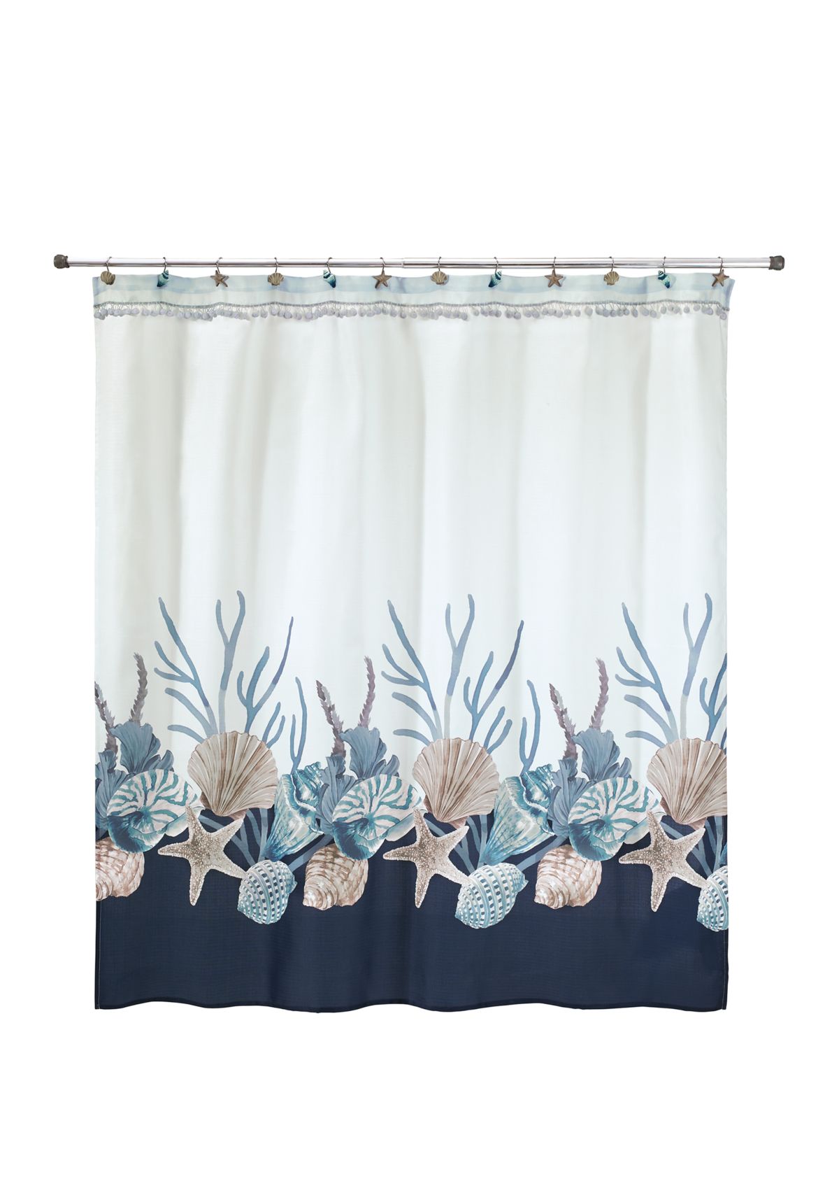72 in x 72 in Blue Lagoon Shower Curtain
