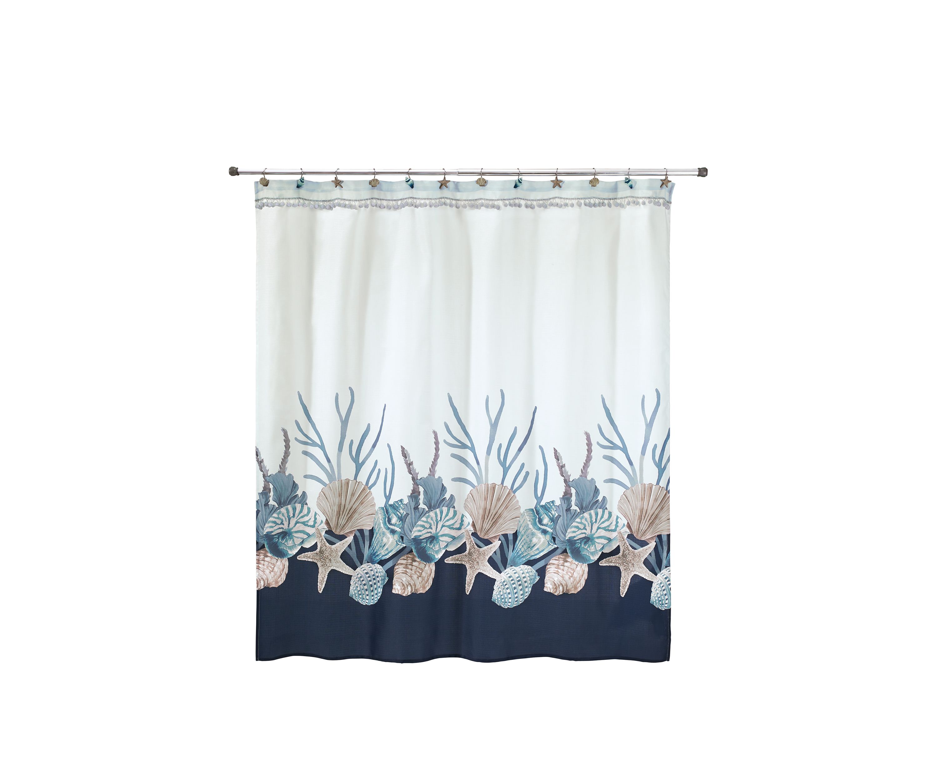 72 in x 72 in Blue Lagoon Shower Curtain