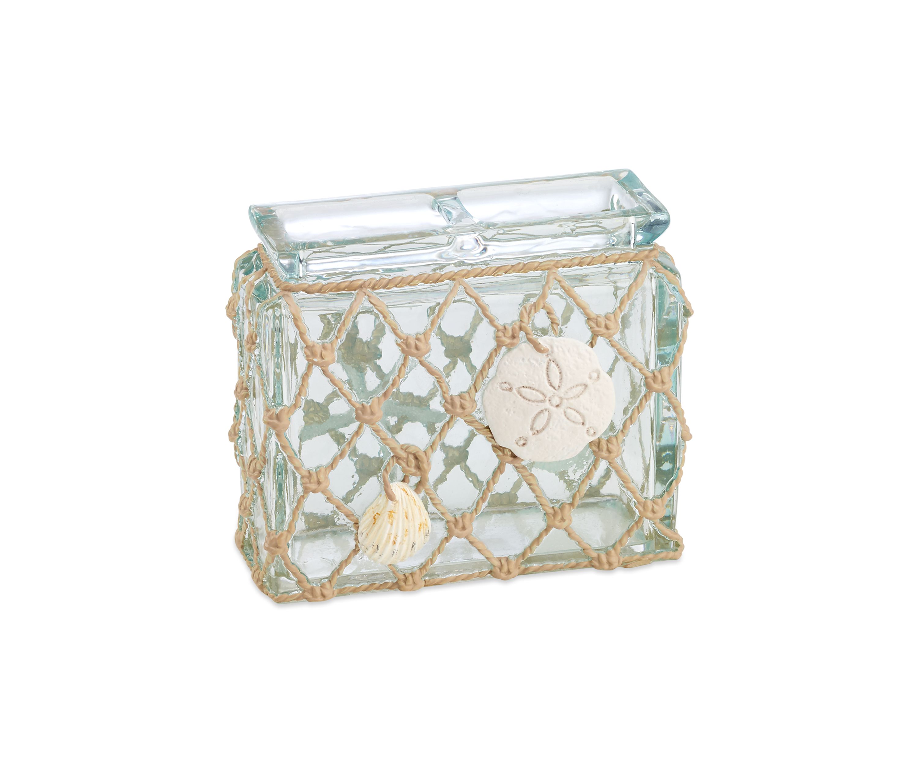 Sea Glass Toothbrush Holder 4.9-in. 2.3-in. x 4-in.