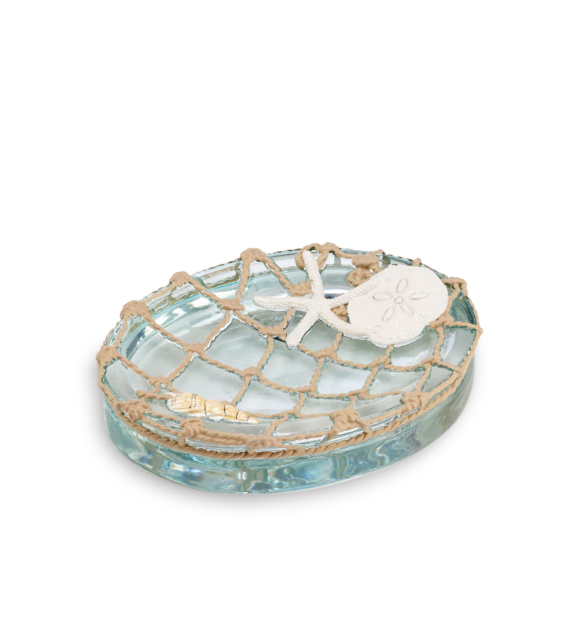 Sea Glass Soapdish 5.3-in. x 4.3-in. x 1-in.