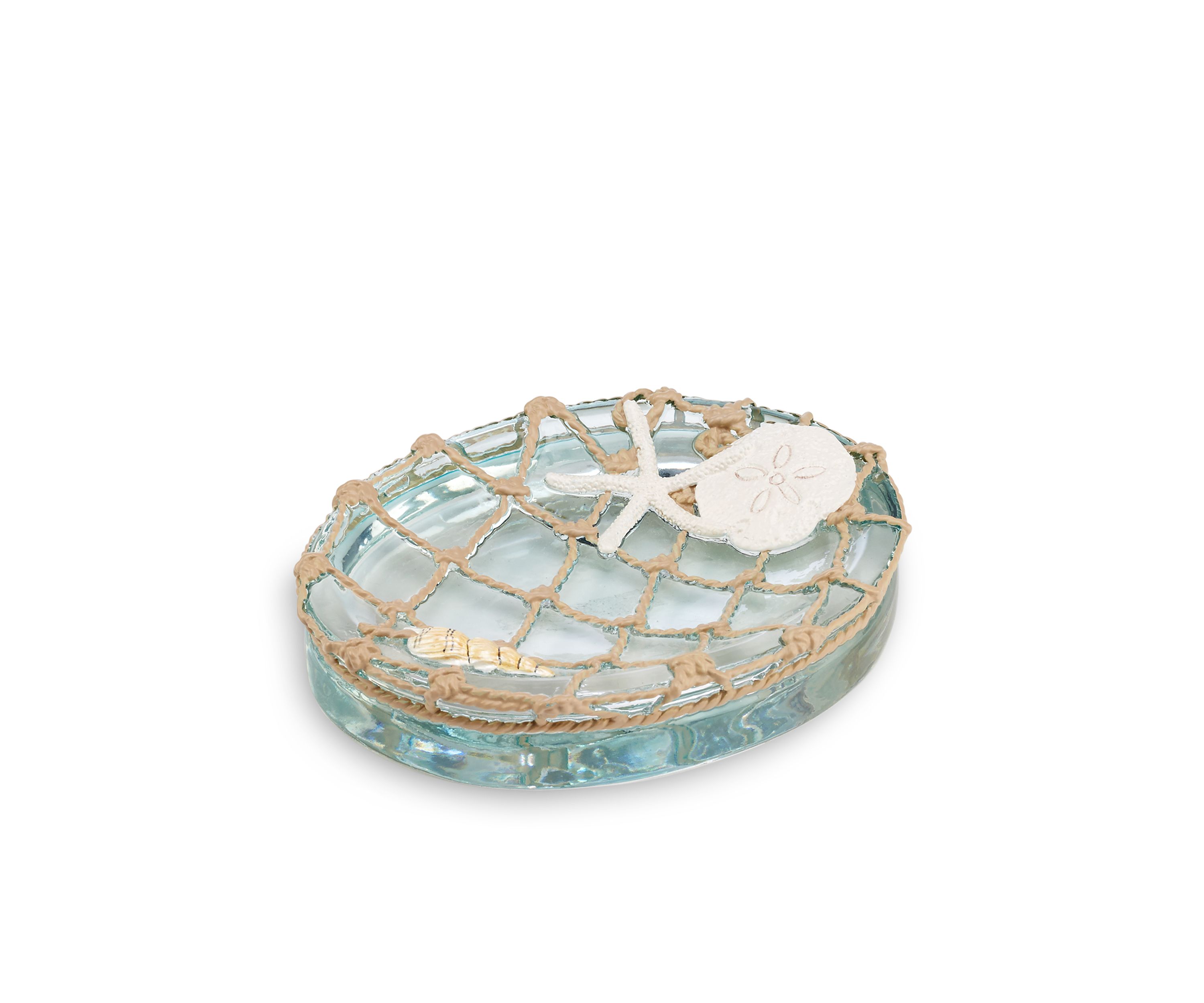 Sea Glass Soapdish 5.3-in. x 4.3-in. x 1-in.