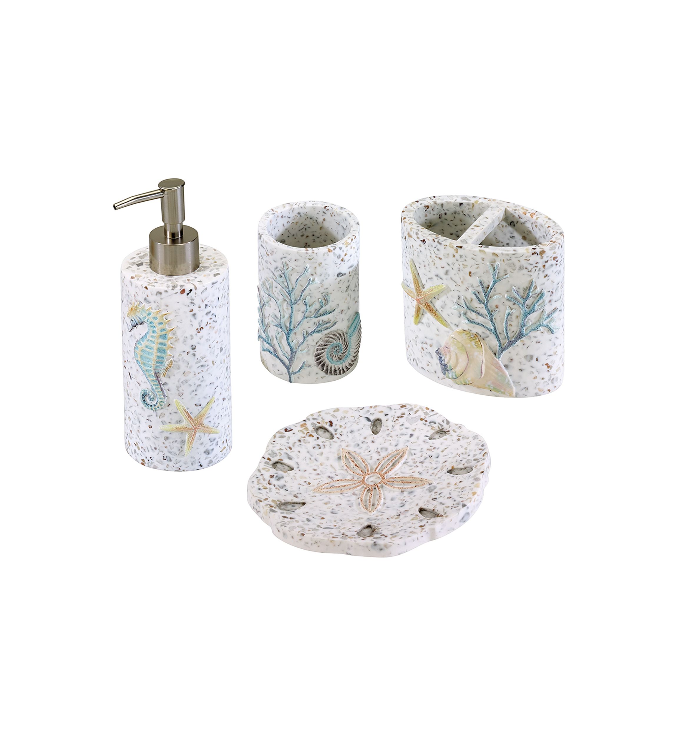 Avanti Linens Collezione By The Sea, Cotone, Bianco, Asciugamano Mani
