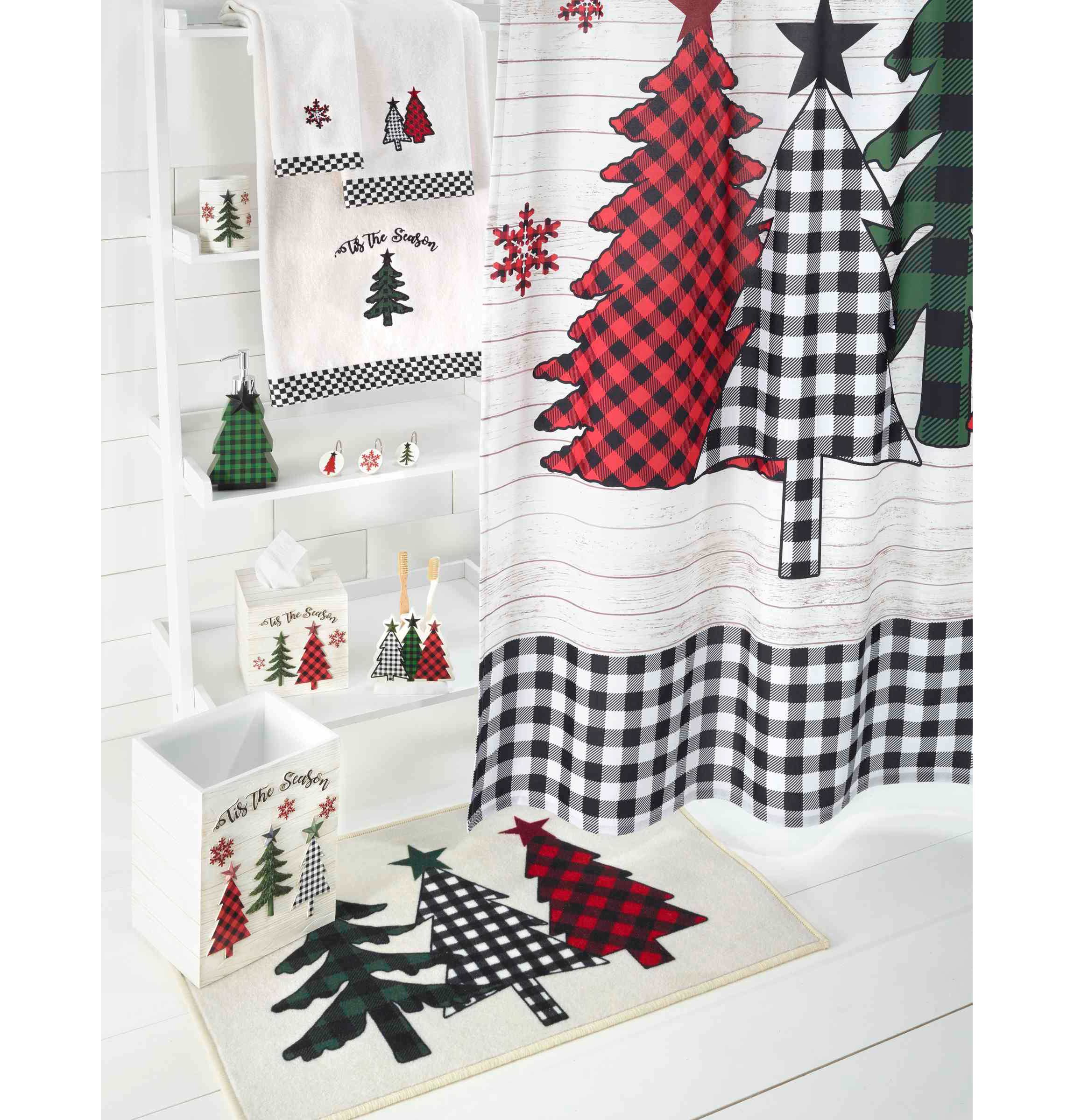 Tis the Season Shower Curtain and Hook Set
