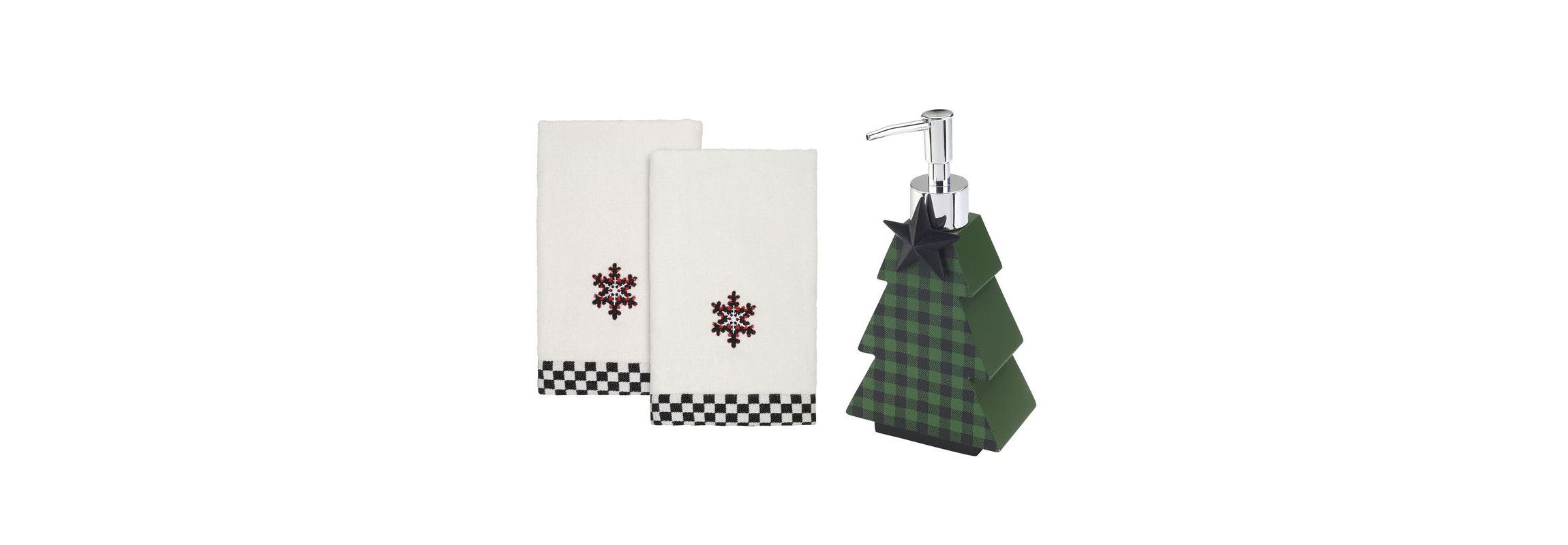Avanti Tis the Season Lotion Pump and Fingertip Towel Set