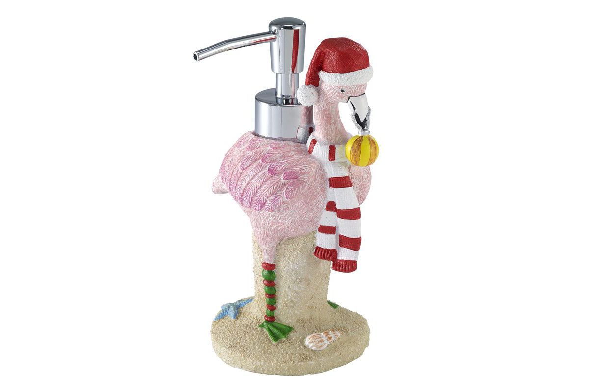 Avanti Flamingo Jingle Lotion Pump and Fingertip Towel Set