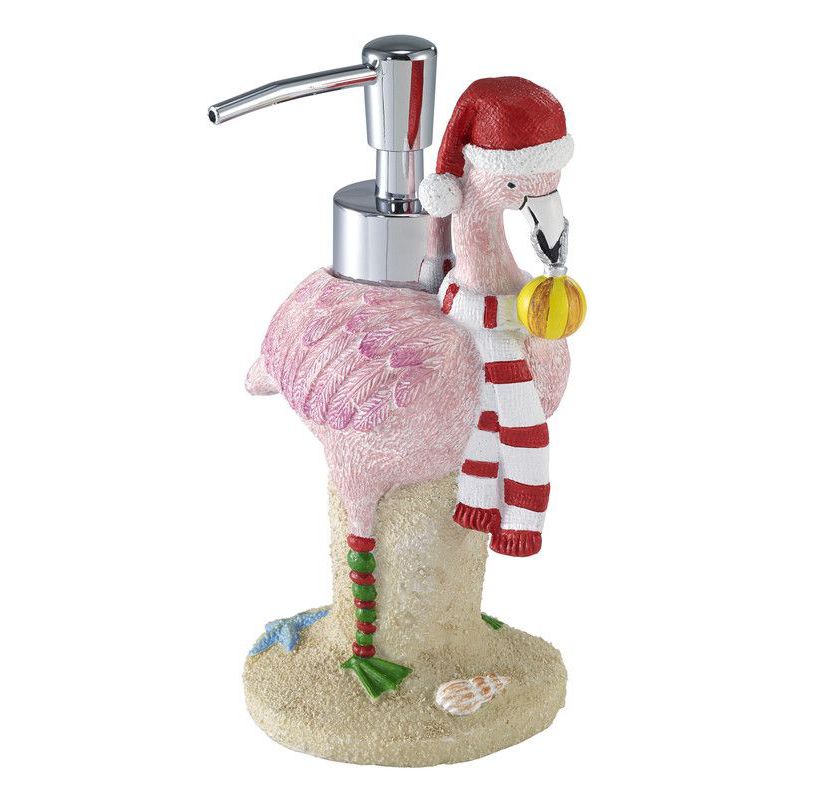 Avanti Flamingo Jingle Lotion Pump and Fingertip Towel Set
