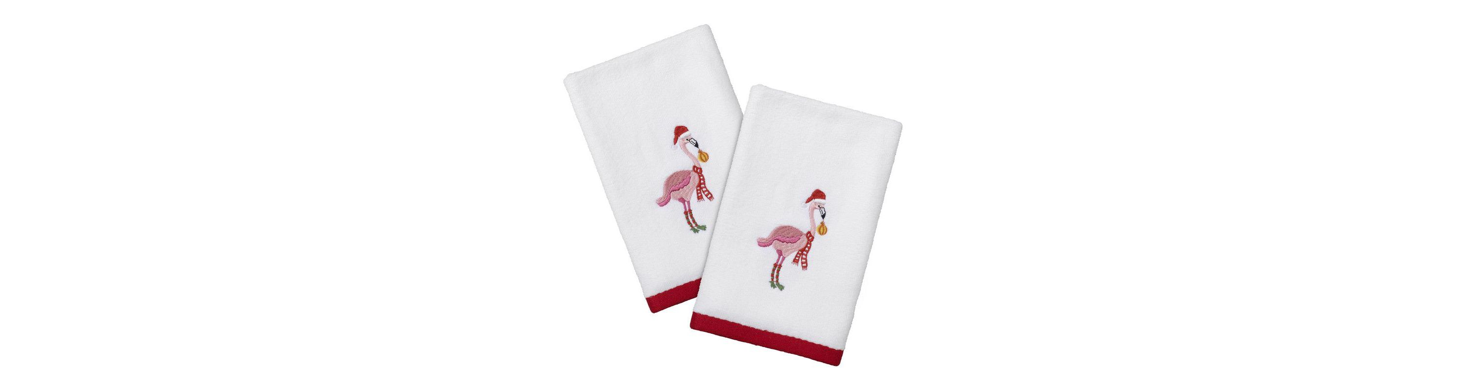 Avanti Flamingo Jingle Lotion Pump and Fingertip Towel Set