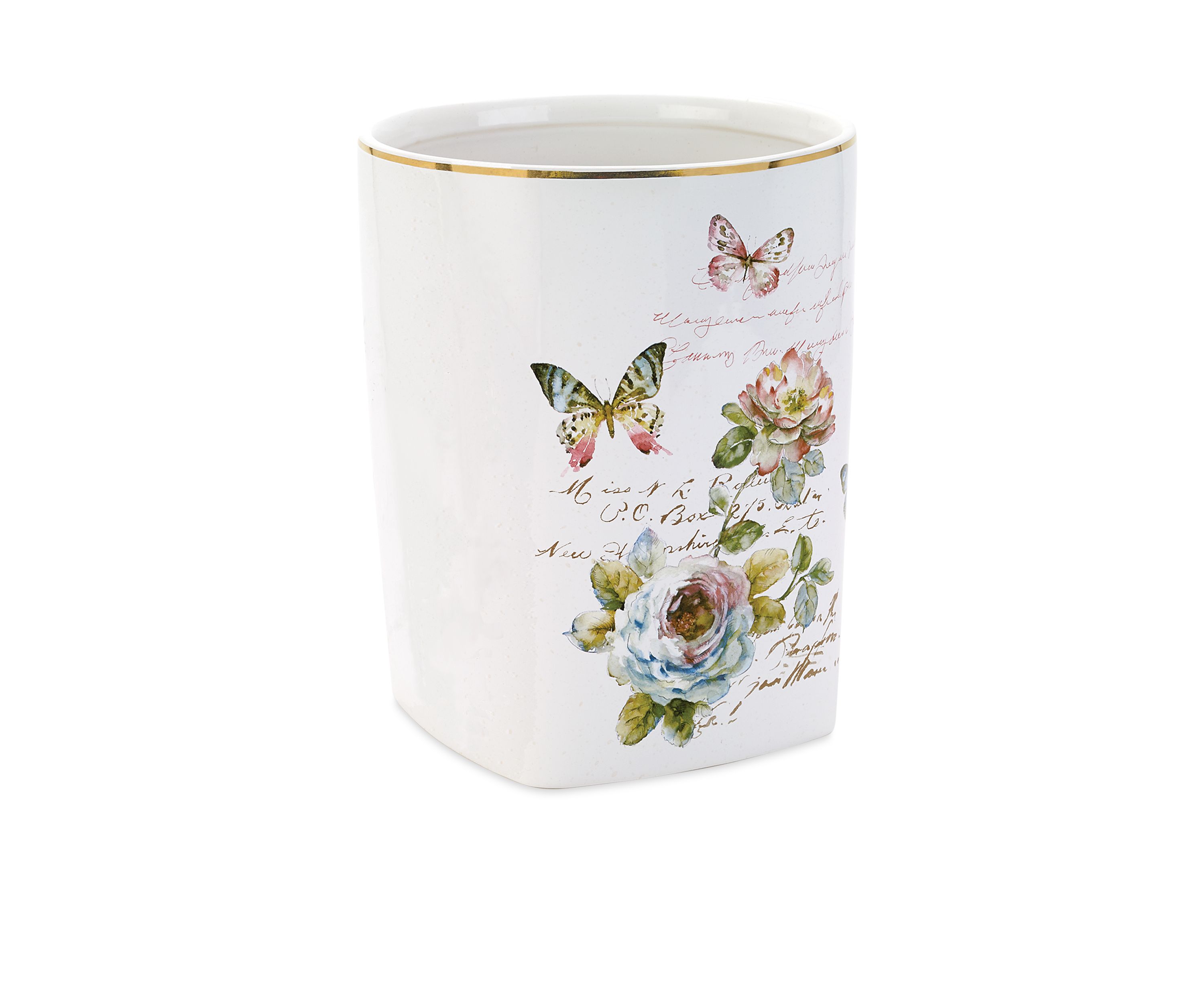 Butterfly Garden Wastebasket