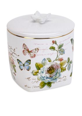 Avanti Linens Butterfly Garden Covered Jar