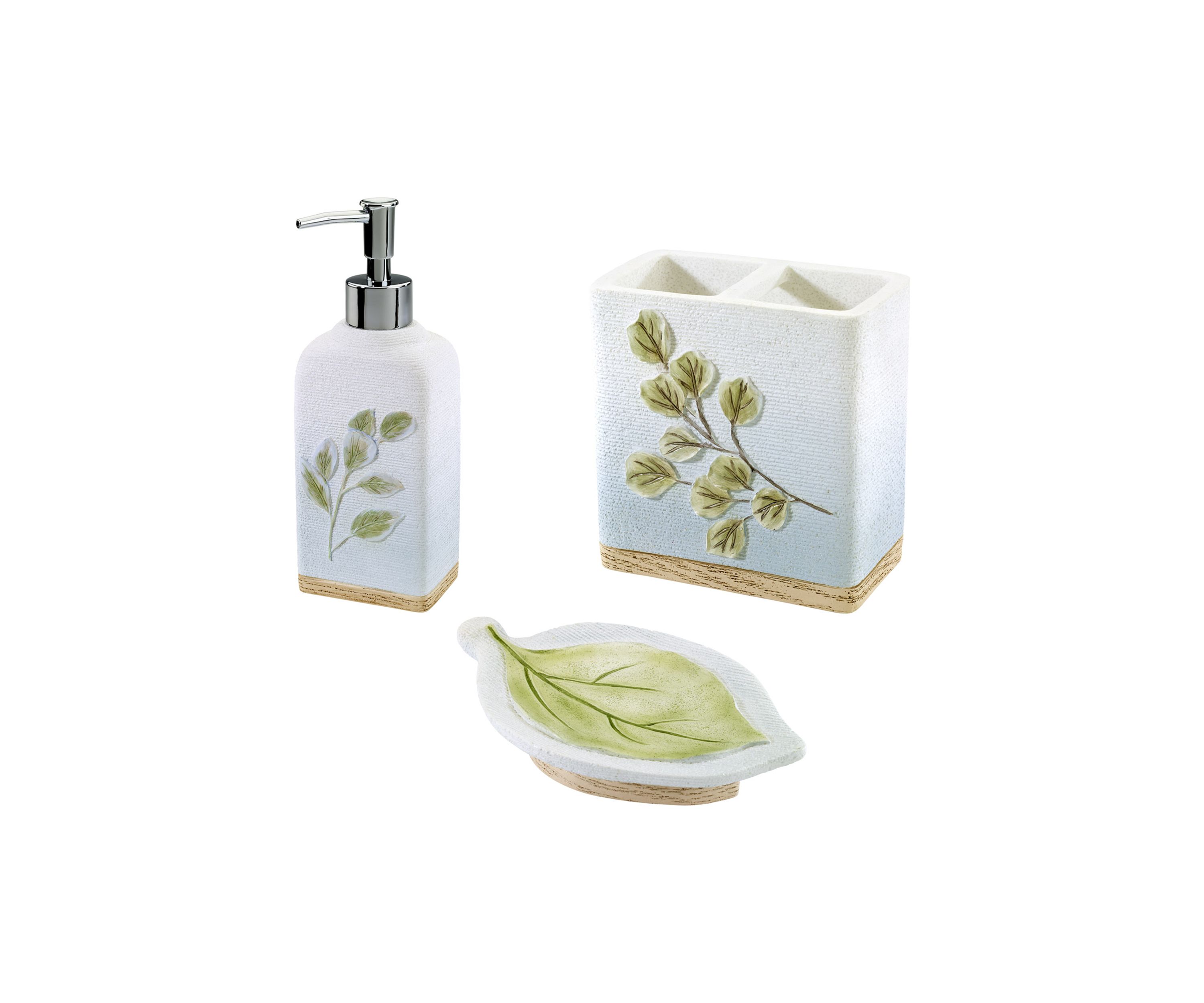 Ombré Leaves Bath Accessories Set